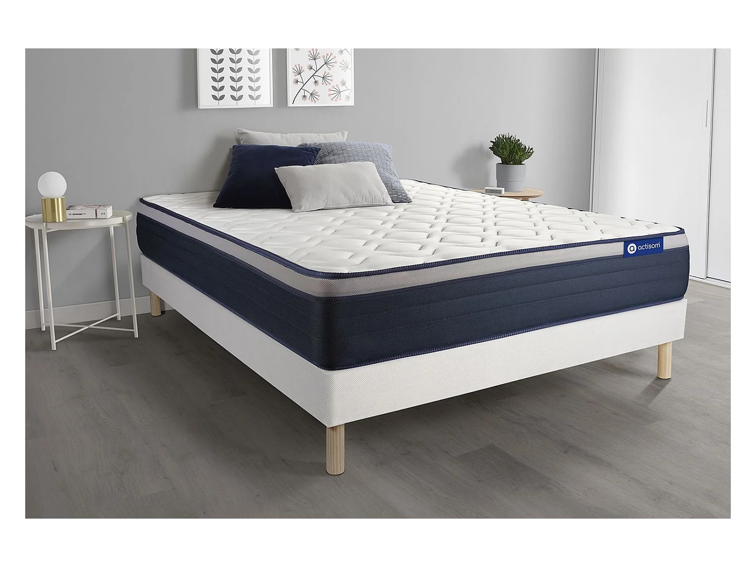Ensemble Matelas Sommier 135x200 cm - Actimemo Max