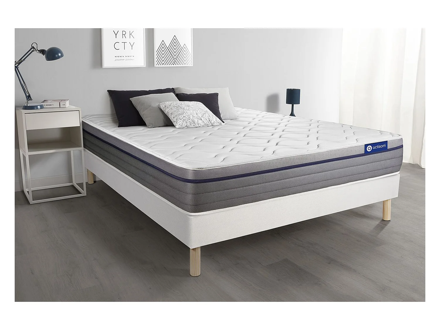 Ensemble Matelas Sommier 135x200 cm - Actilatex Zen