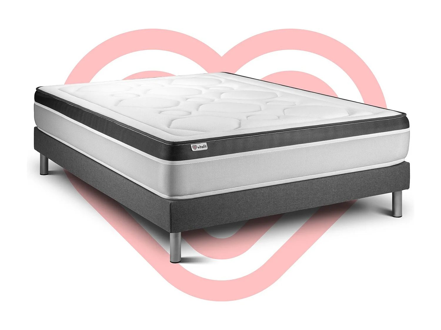 Ensemble Matelas Sommier 160x190 cm - Vital Ergo