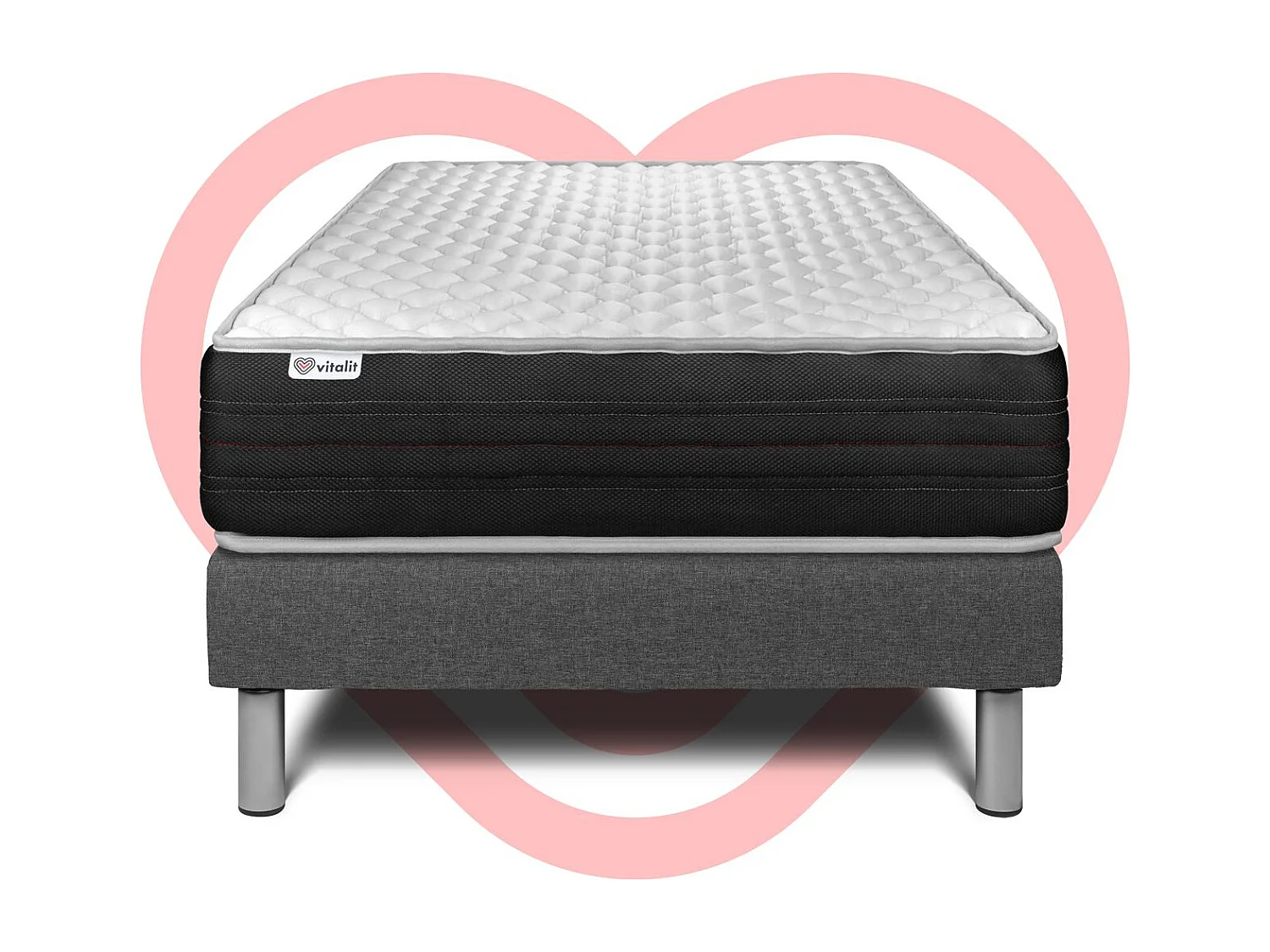 Ensemble Matelas Sommier 120x190 cm - Vitalmemo One