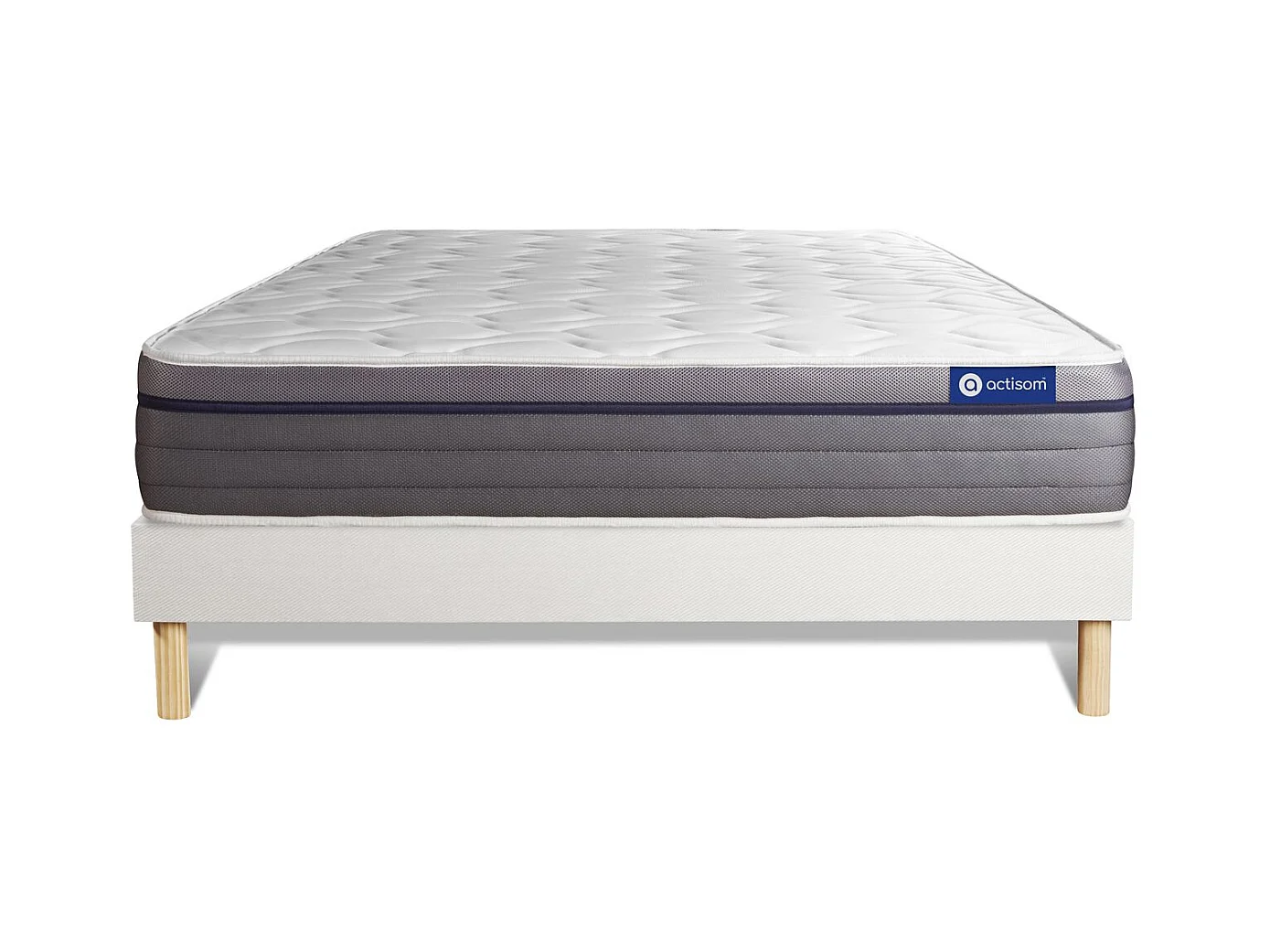 Ensemble Matelas Sommier 135x200 cm - ActiMemo Zen