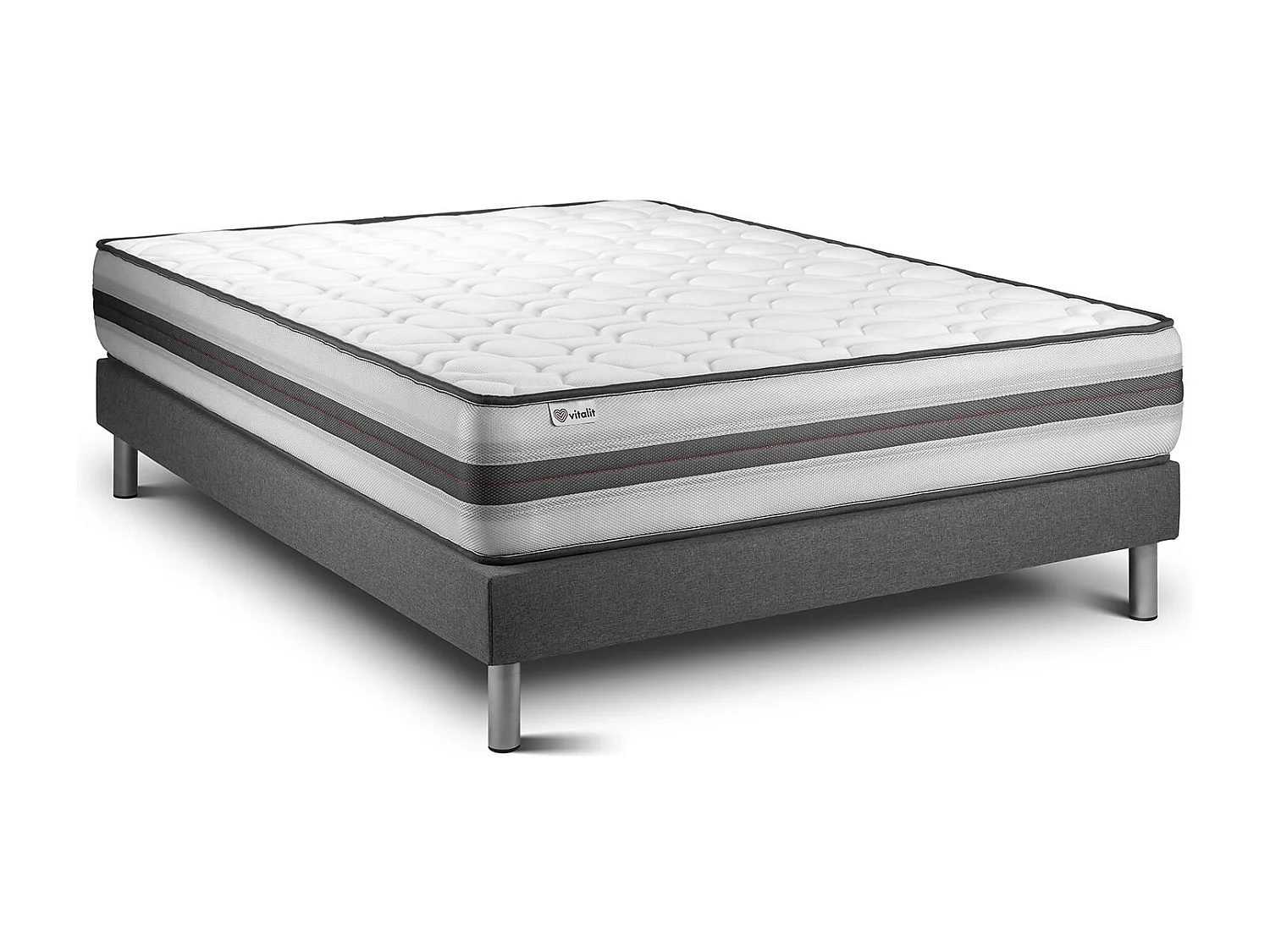 Ensemble Matelas Sommier 135x200 cm - Vitalpower Recover