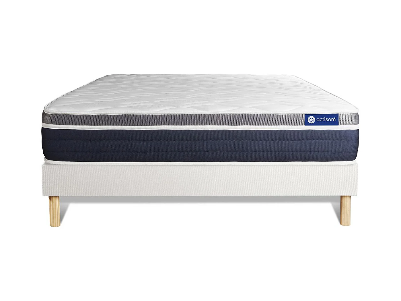 Ensemble Matelas Sommier 135x190 cm - Actiflex Confort