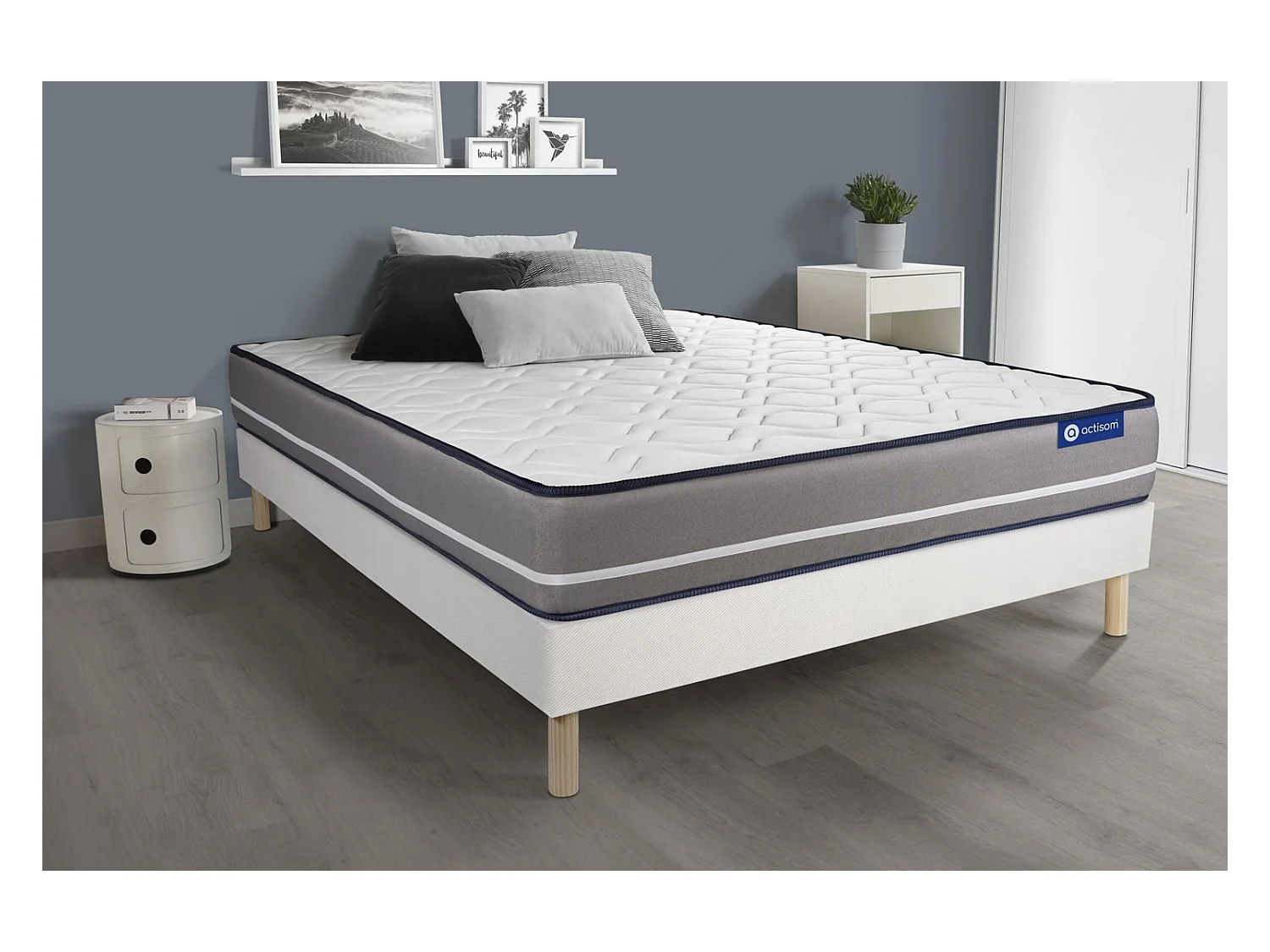 Ensemble Matelas Sommier 150x200 cm - Actiflex Pur