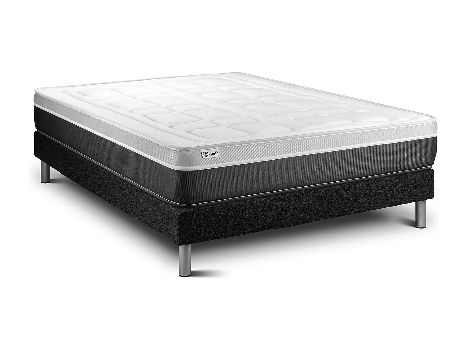 Ensemble Matelas Sommier 150x200 cm - Vital Soft