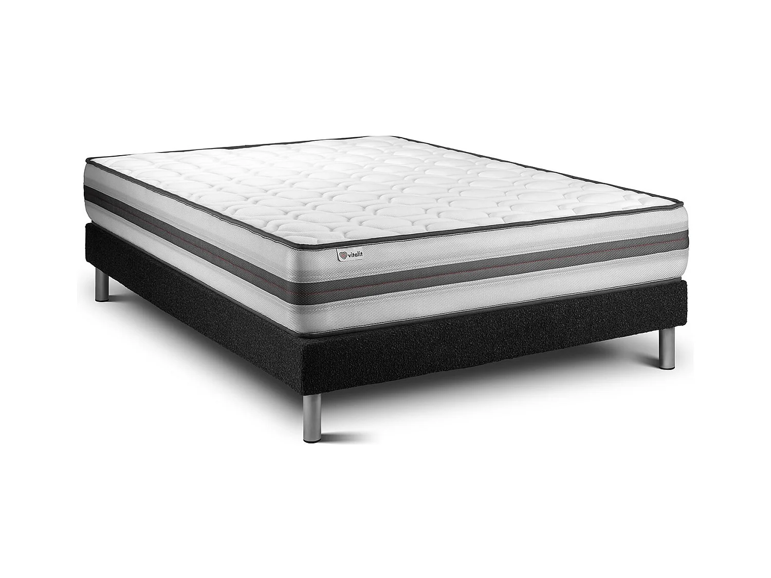 Ensemble Matelas Sommier 160x200 cm - Vitalpower Recover