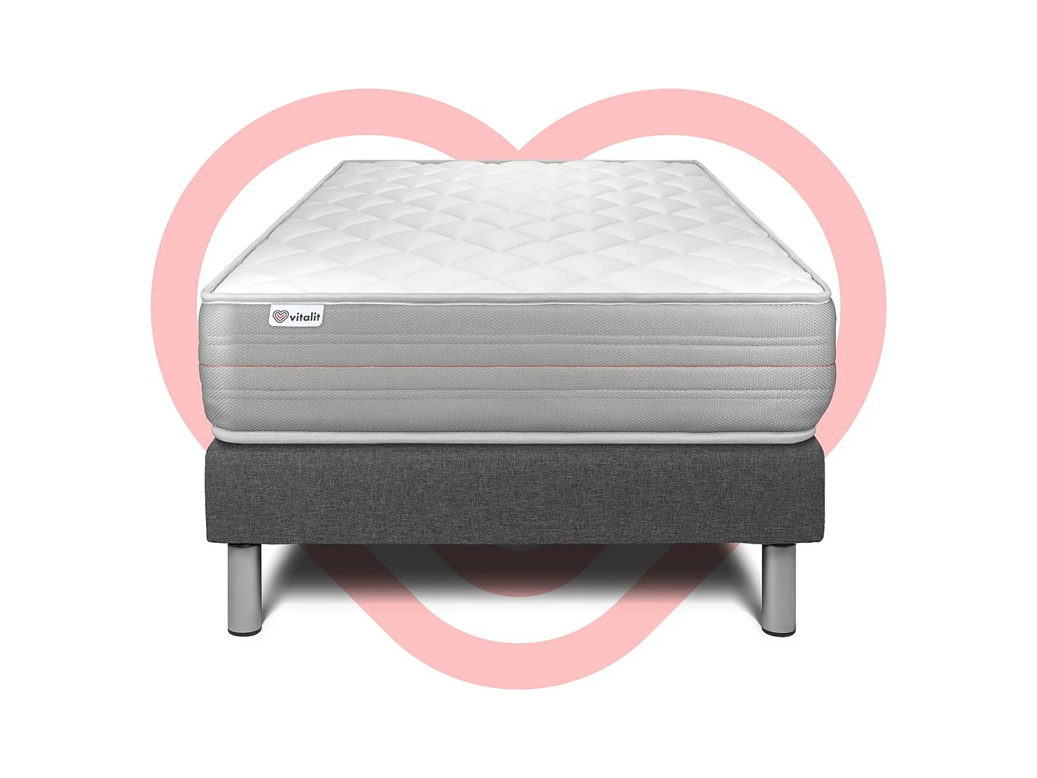 Ensemble Matelas Sommier 120x190 cm - Vitalmemo