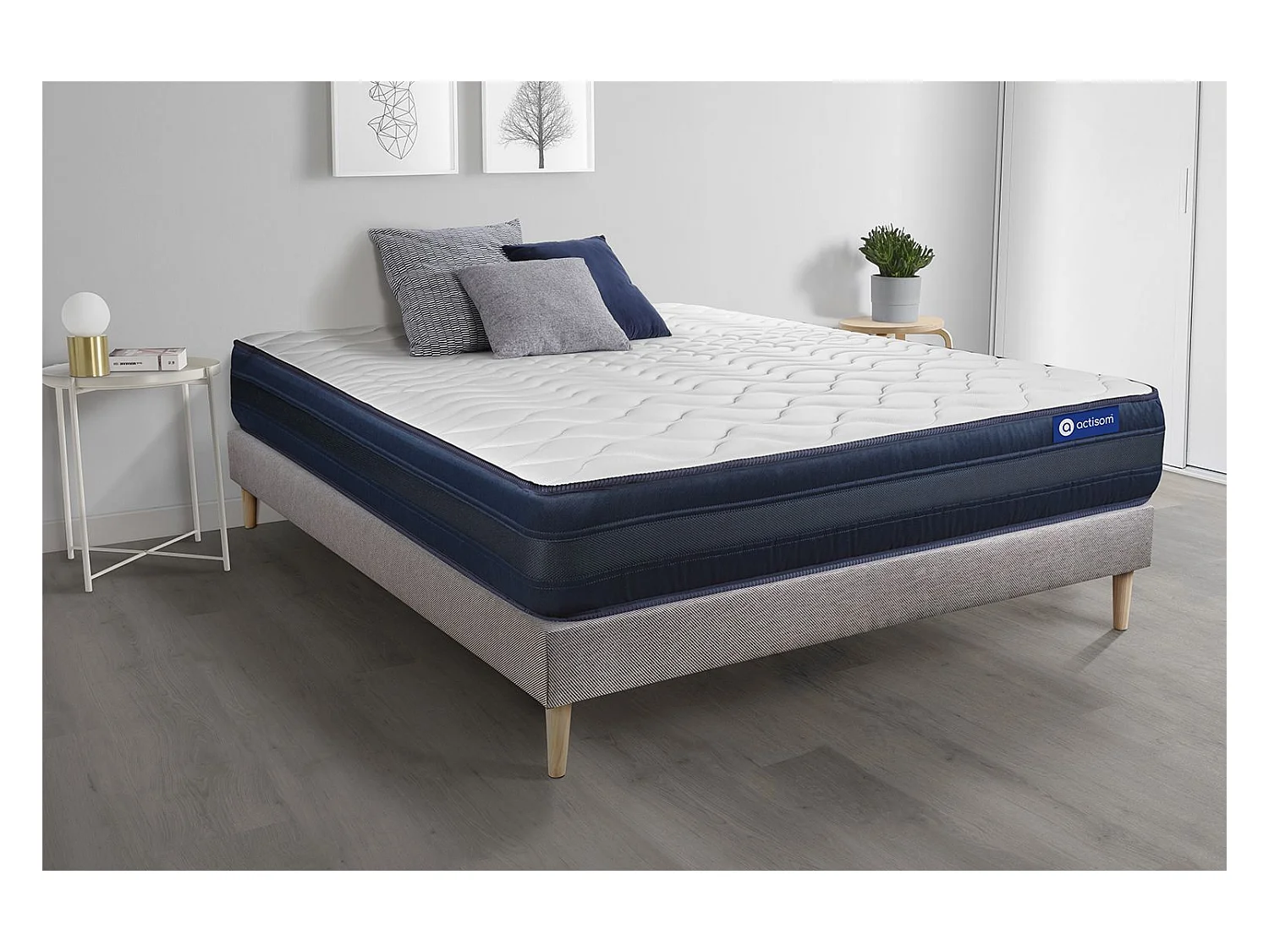 Ensemble Matelas Sommier 135x200 cm - Actilatex Tech
