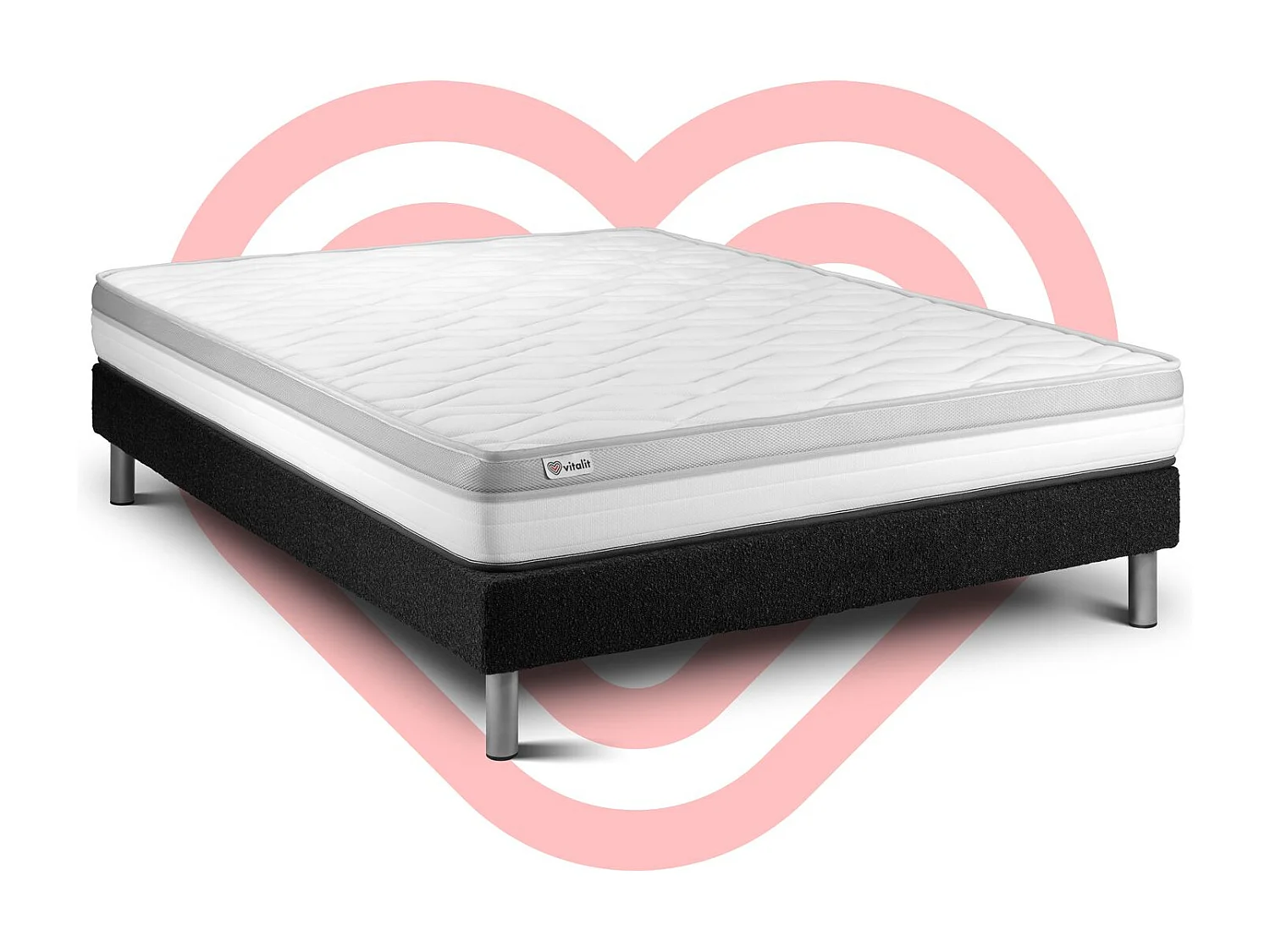 Ensemble Matelas Sommier 160x190 cm - Vital Relax