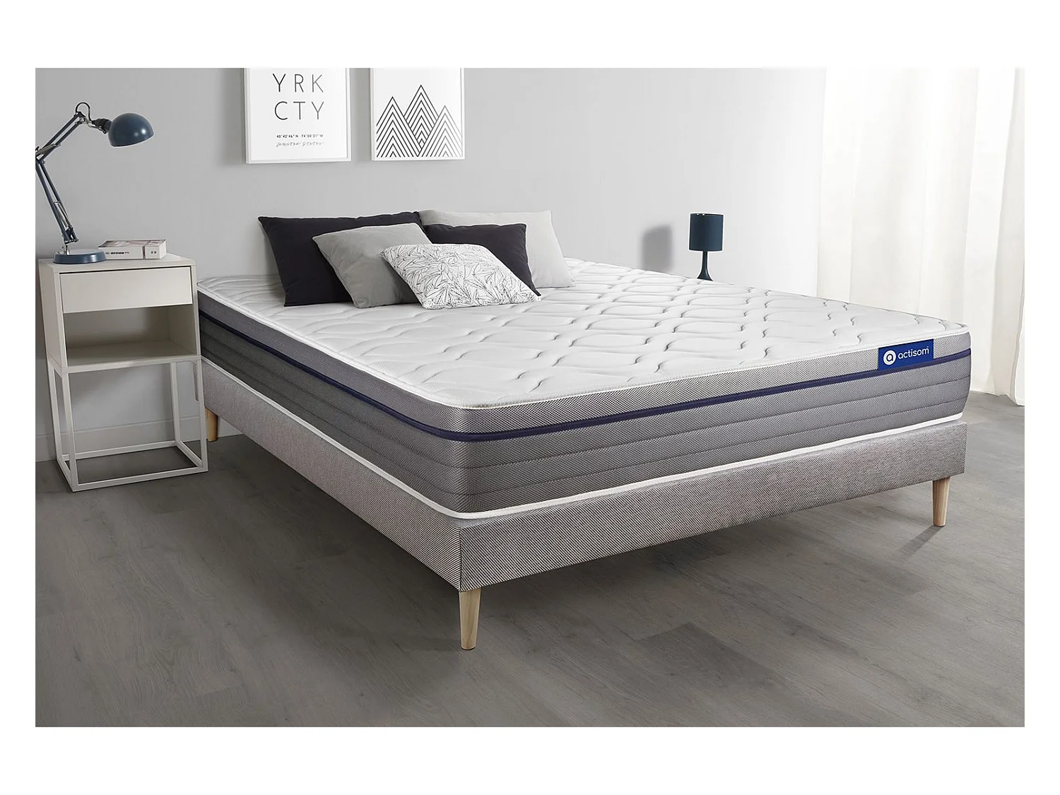 Ensemble Matelas Sommier 160x190 cm - Actilatex Zen