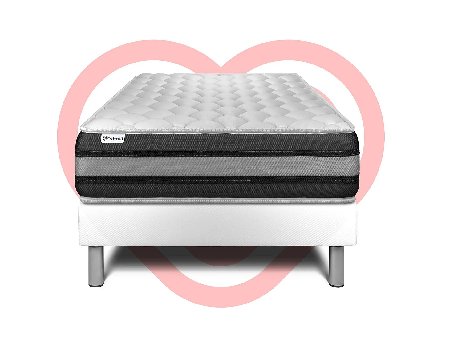 Ensemble Matelas Sommier 120x200 cm - Vitalspring Zen