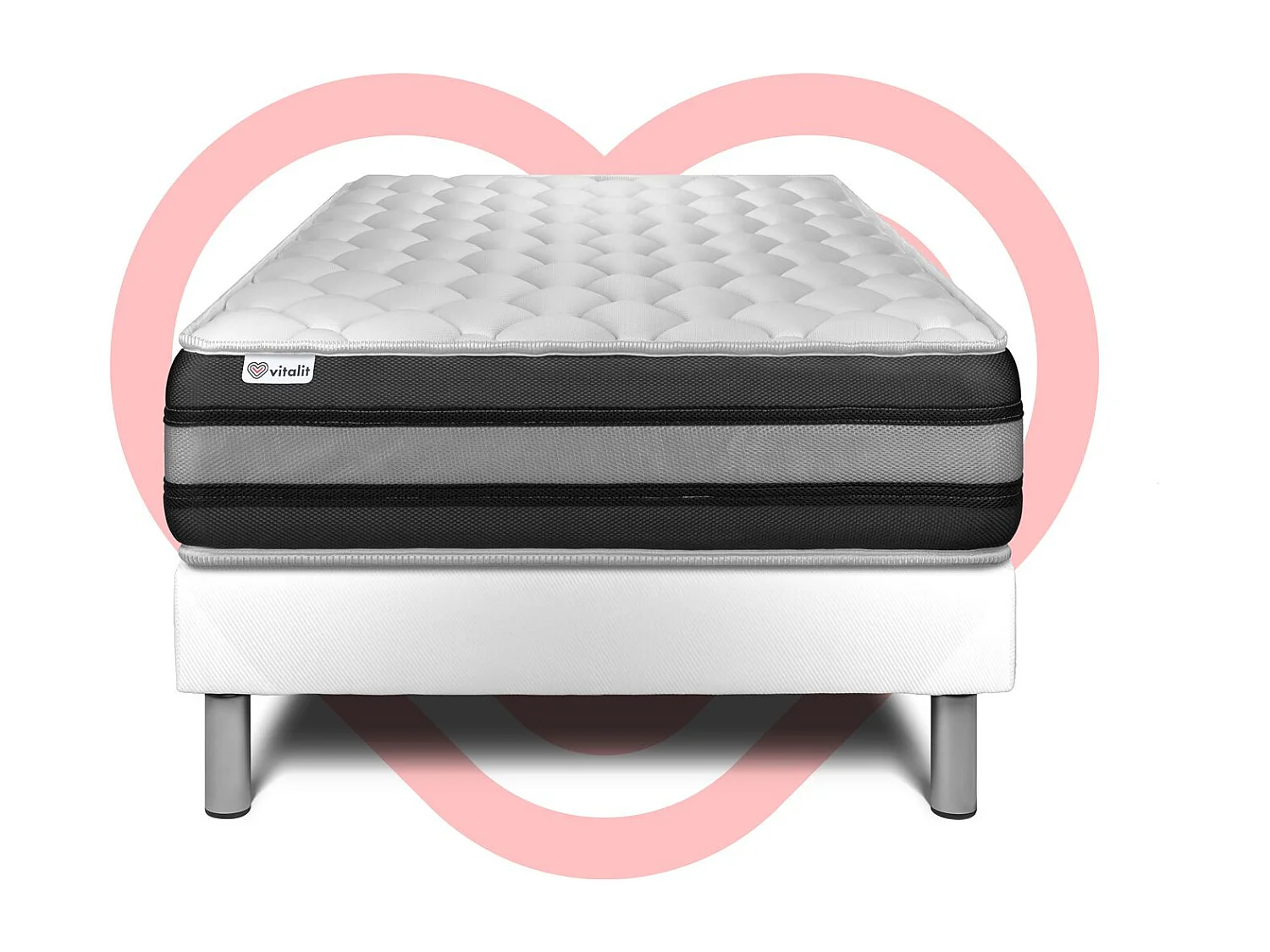 Ensemble Matelas Sommier 120x200 cm - Vitalspring Zen