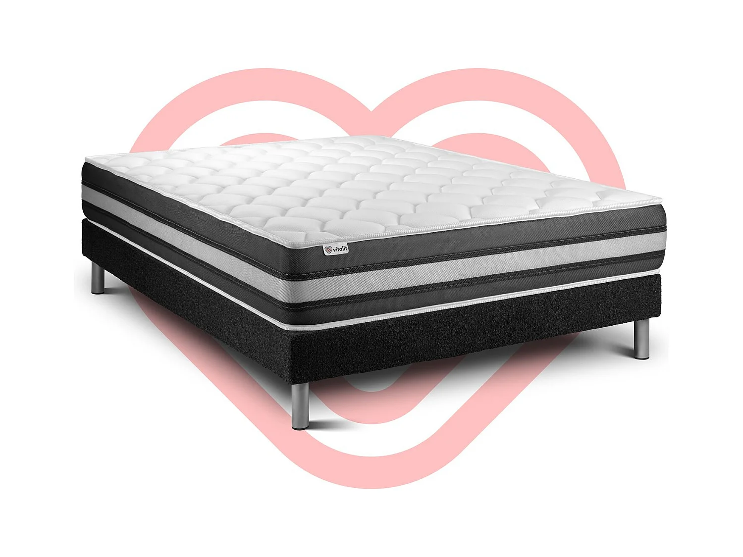 Ensemble Matelas Sommier 160x200 cm - Vitalspring Zen
