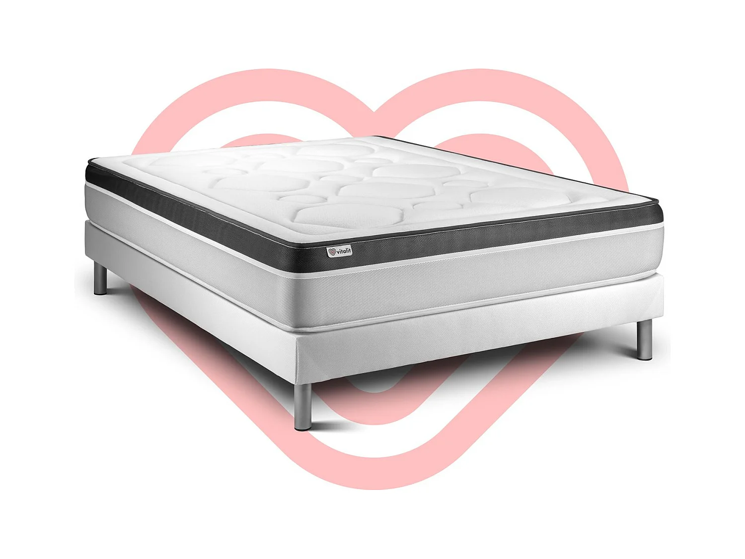 Ensemble Matelas Sommier 135x190 cm - Vital Ergo