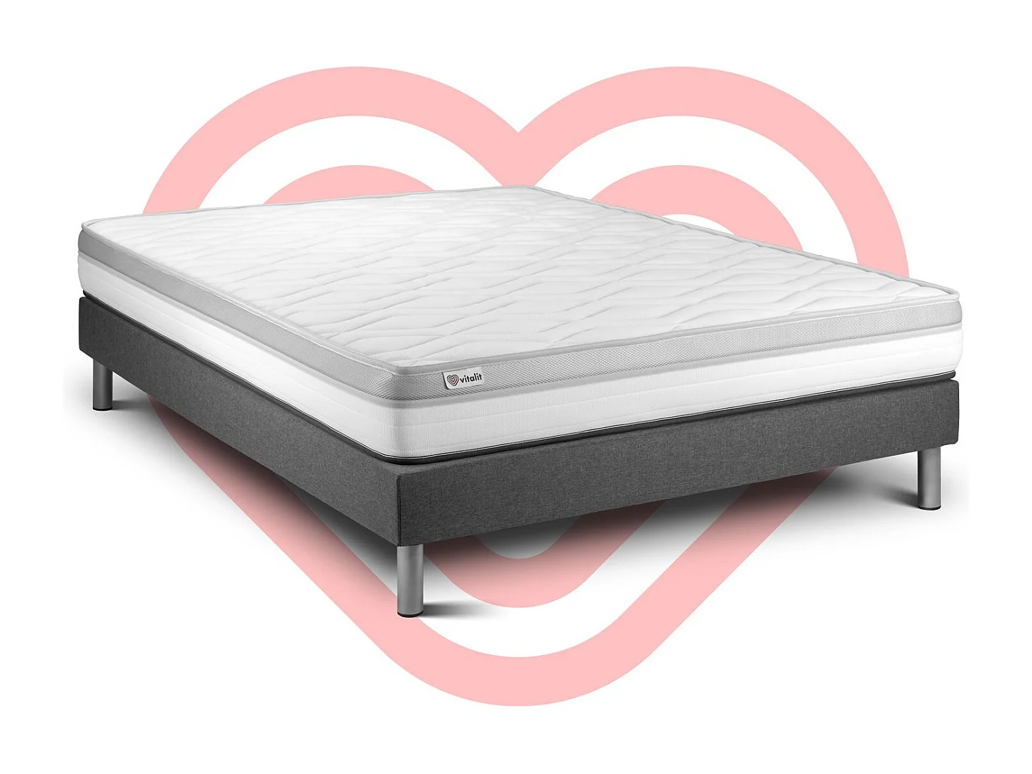 Ensemble Matelas Sommier 135x200 cm - Vital Relax