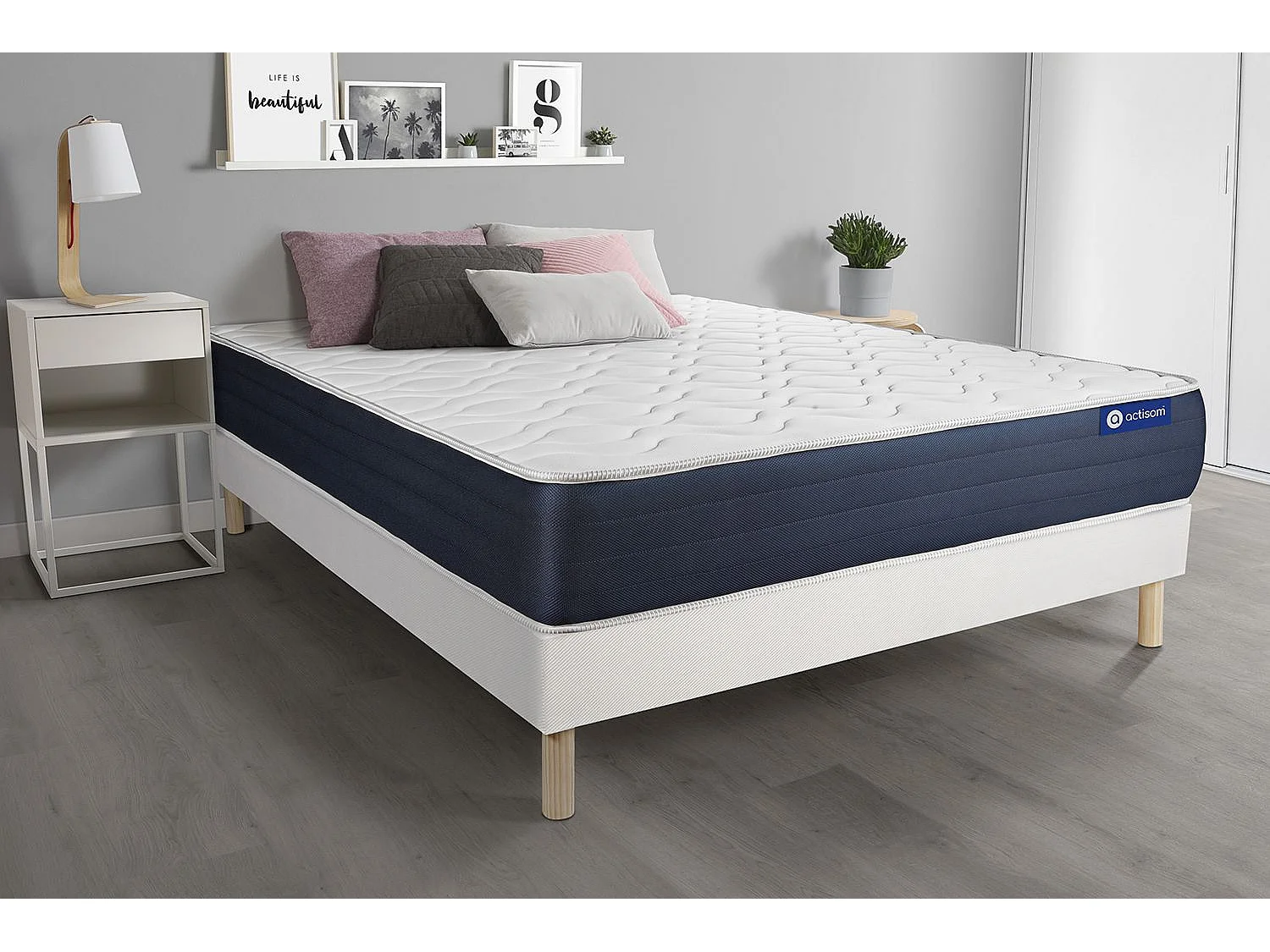 Kit rete e materasso Actimemo sleep 135x200cm - Spessore : 22cm- memory foam - Bilanciato -