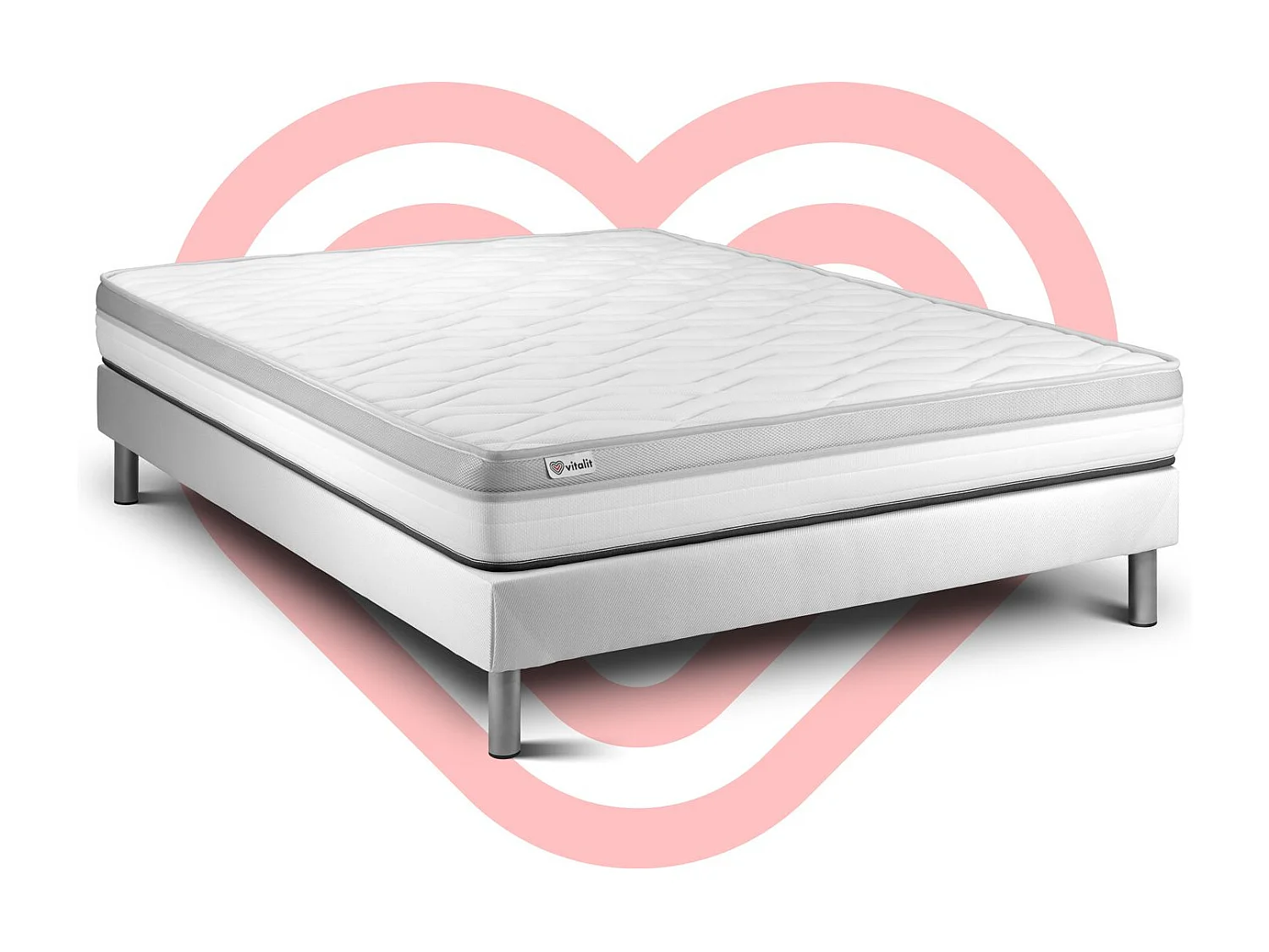 Ensemble Matelas Sommier 150x200 cm - Vital Relax