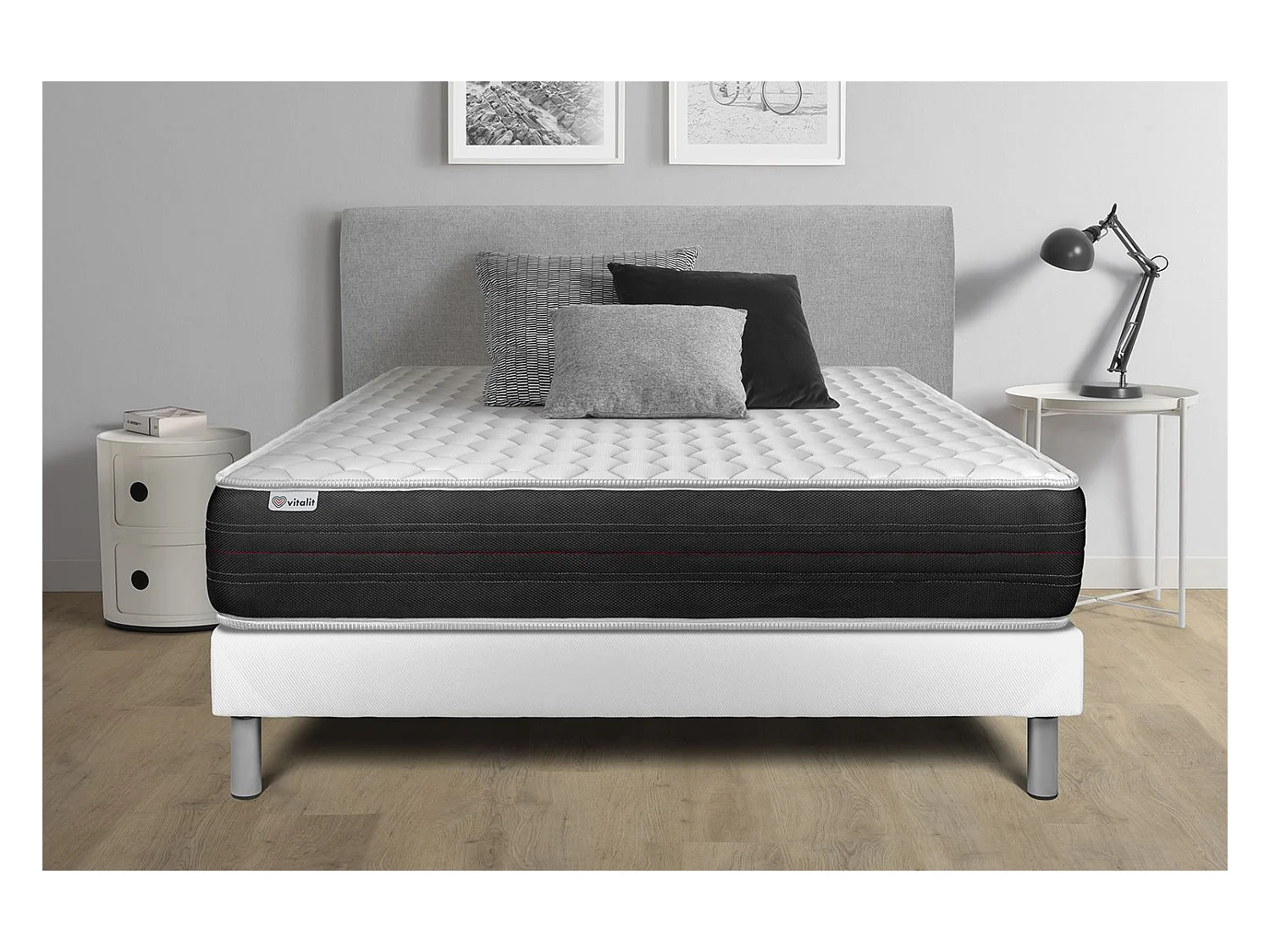 Ensemble Matelas Sommier 135x190 cm - Vitalspring