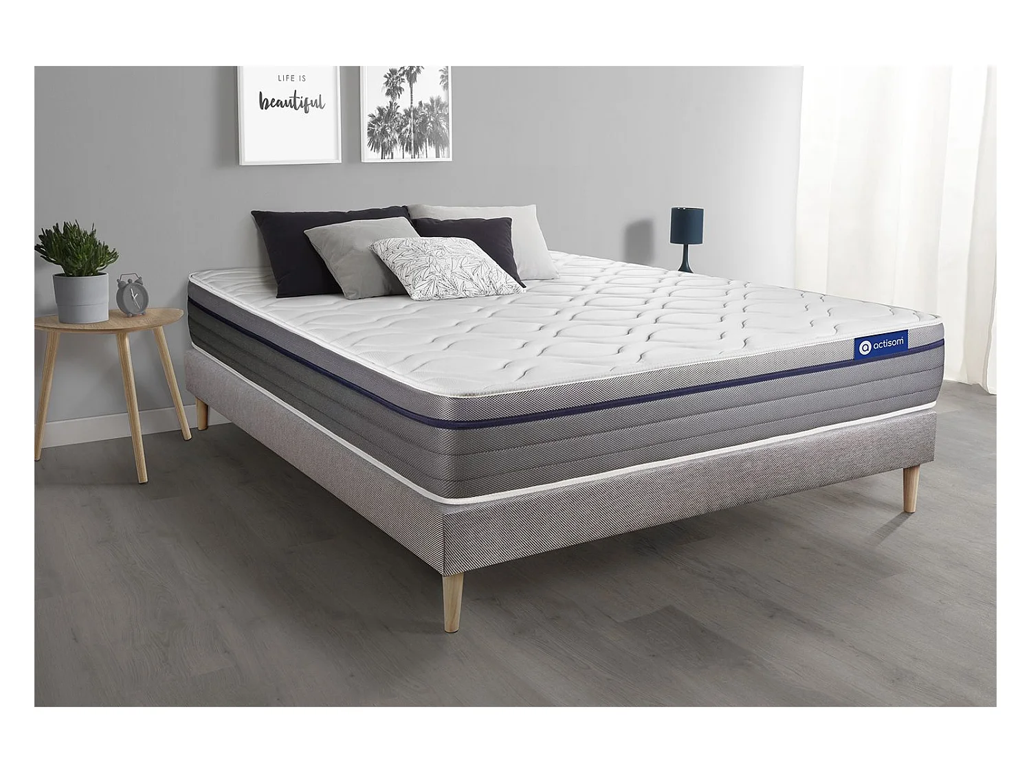 Ensemble Matelas Sommier 150x190 cm - ActiMemo Zen