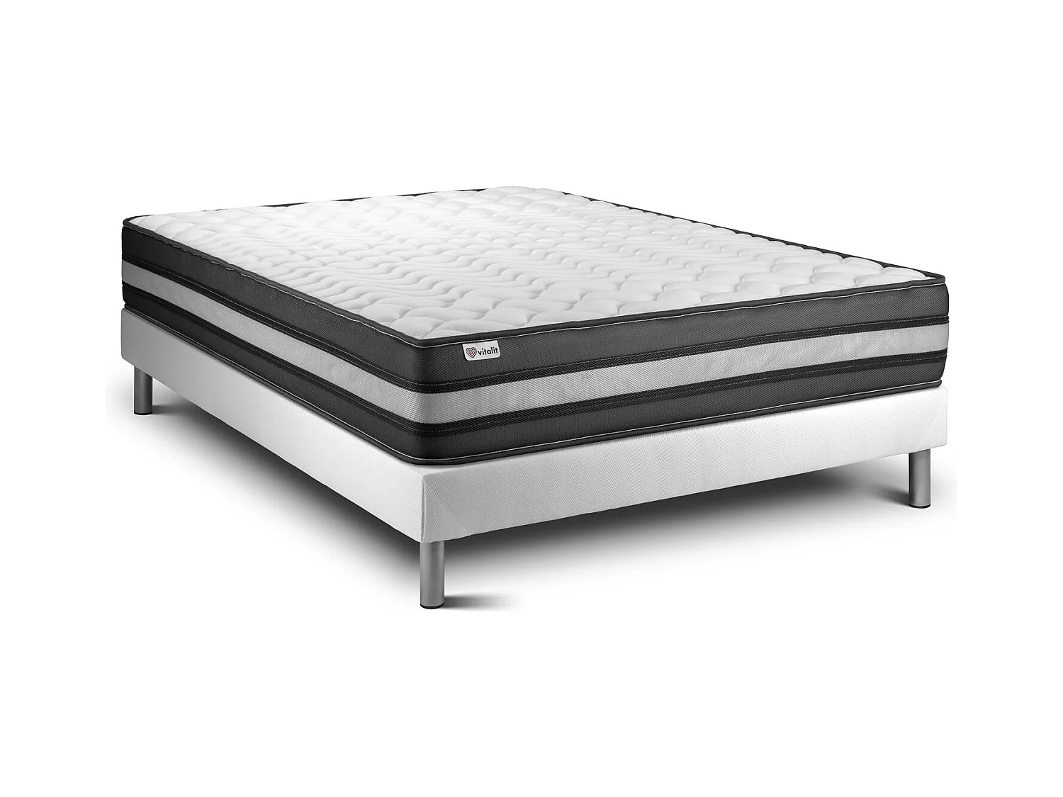 Ensemble Matelas Sommier 135x190 cm - Vital Power Zen