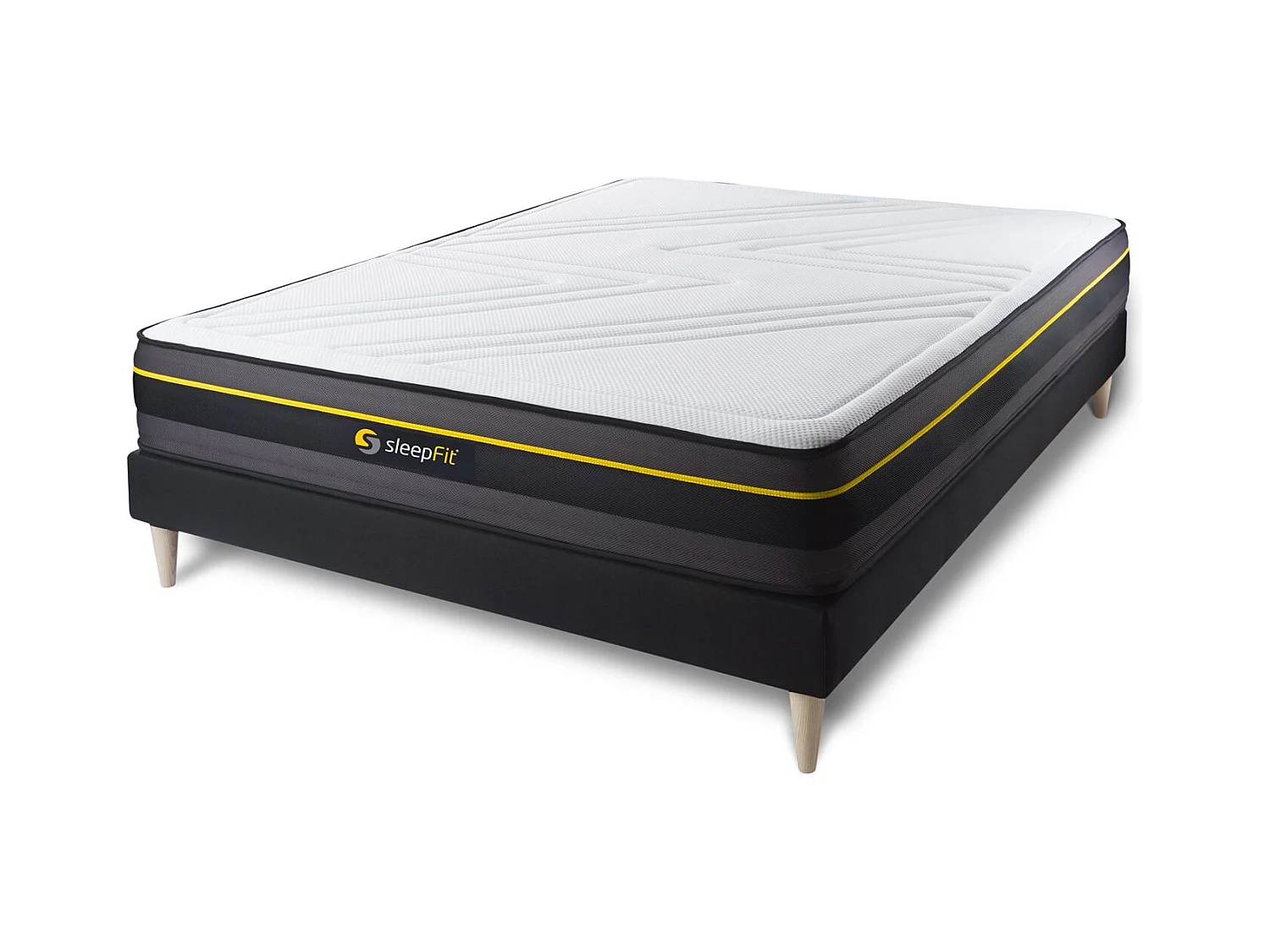 Matratze ACTIVE 160x190cm + Bettgestell mit lattenrost , Härtegrad 4 , Memory-Schaum , Höhe : 24 cm