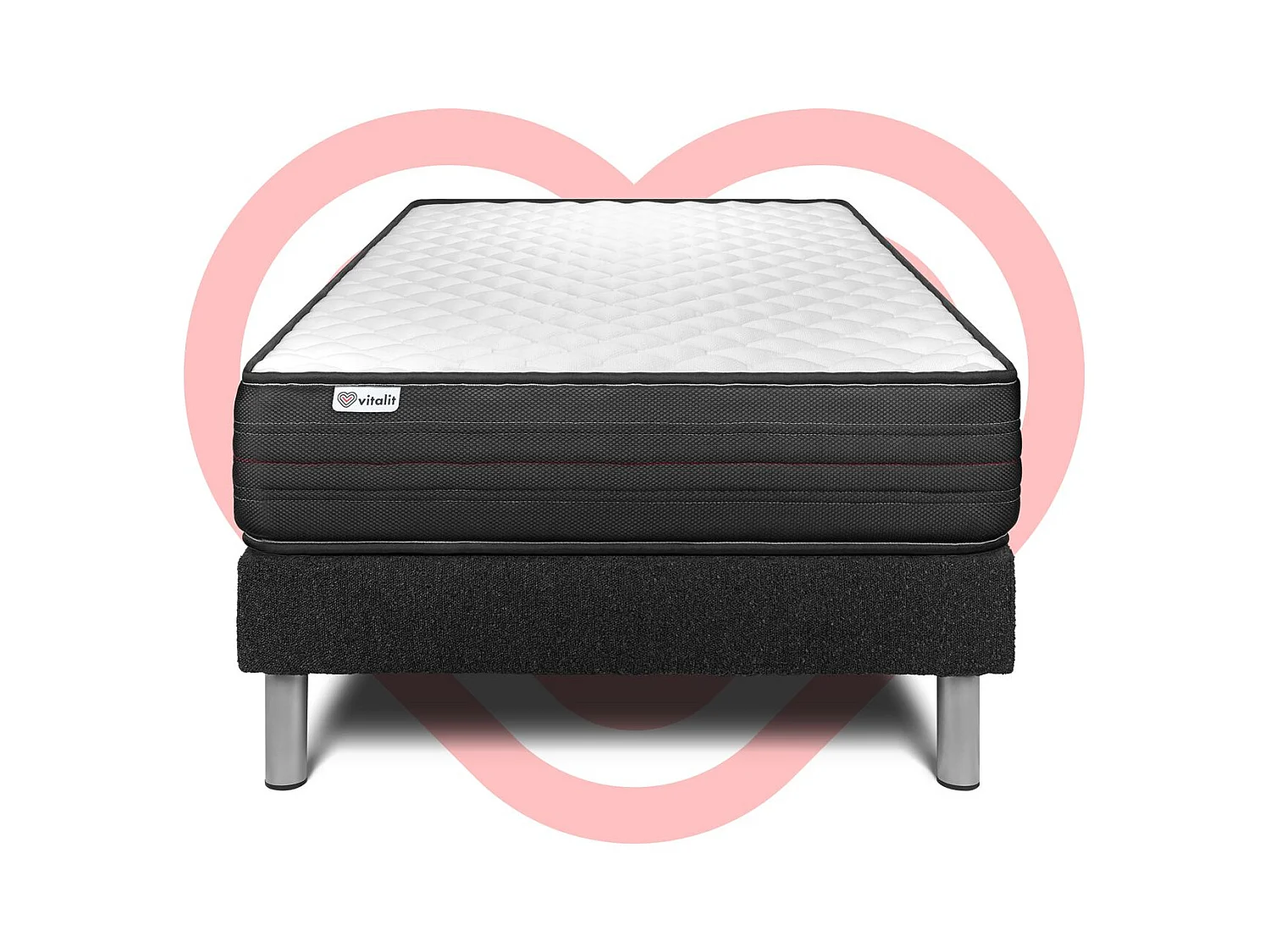 Ensemble Matelas Sommier 90x200 cm - Vitalpower