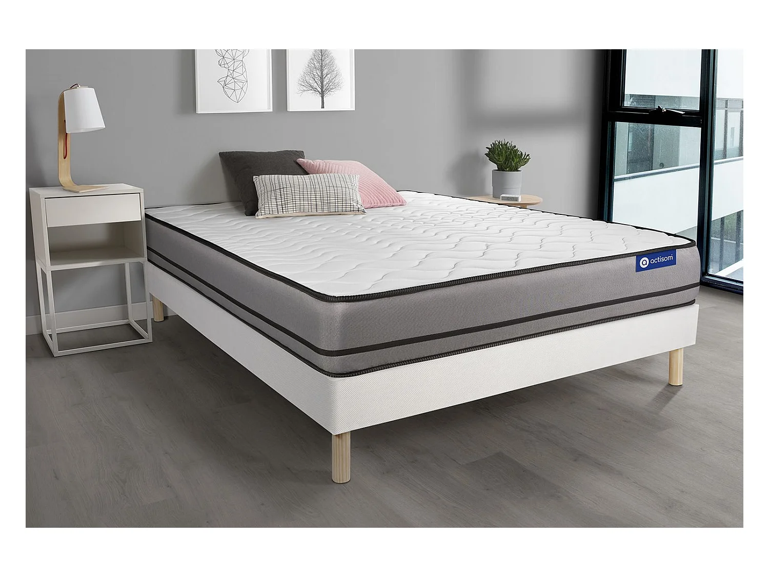 Lattenbodem en Actimemo night matras 150x190cm , matrasdikte : 20 cm , traagschuim , zeer stevig, 3 comfortzones