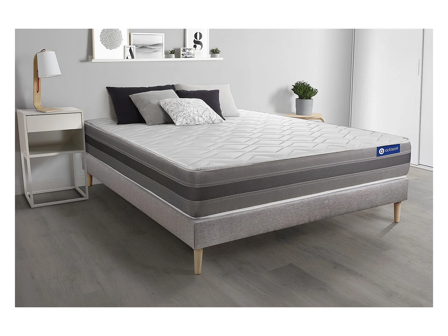 Ensemble Matelas Sommier 135x200 cm - Actilatex Relax