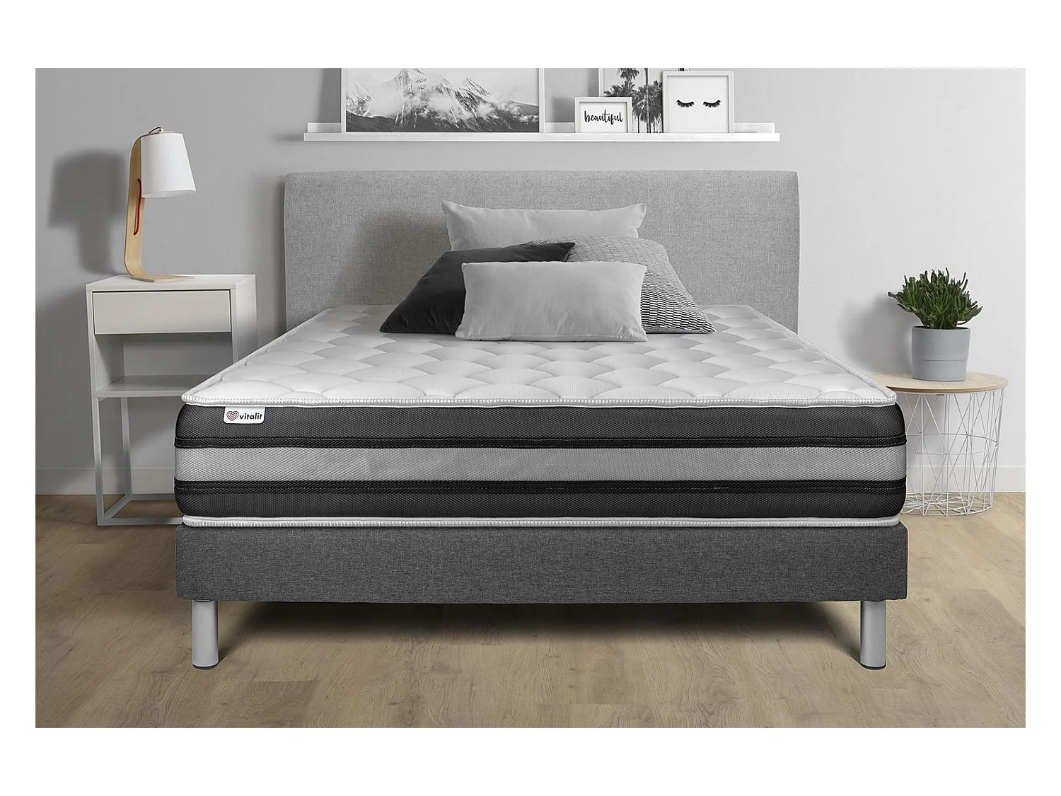 Ensemble Matelas Sommier 150x190 cm - Vitalspring Zen