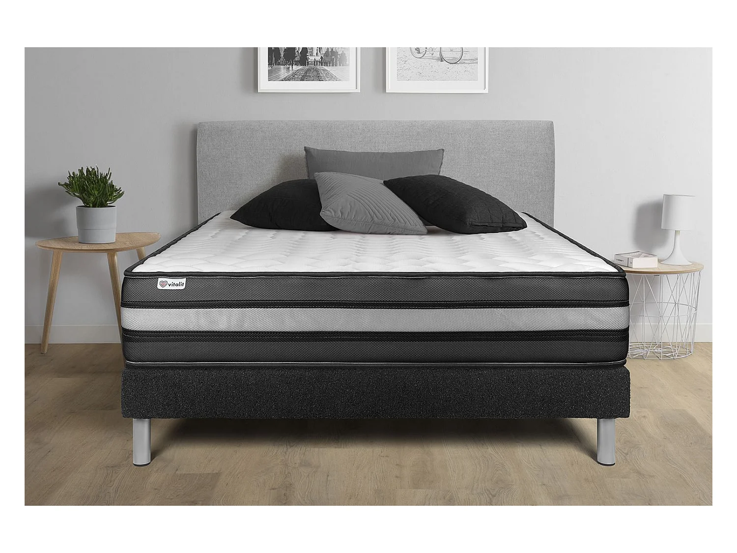 Ensemble Matelas Sommier 135x190 cm - Vital Power Zen