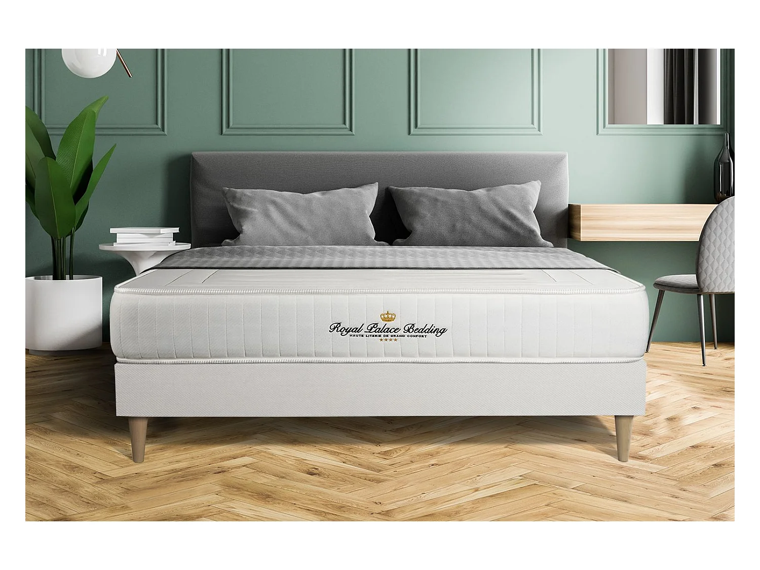 Ensemble Matelas Sommier 150x200 cm - Lancaster