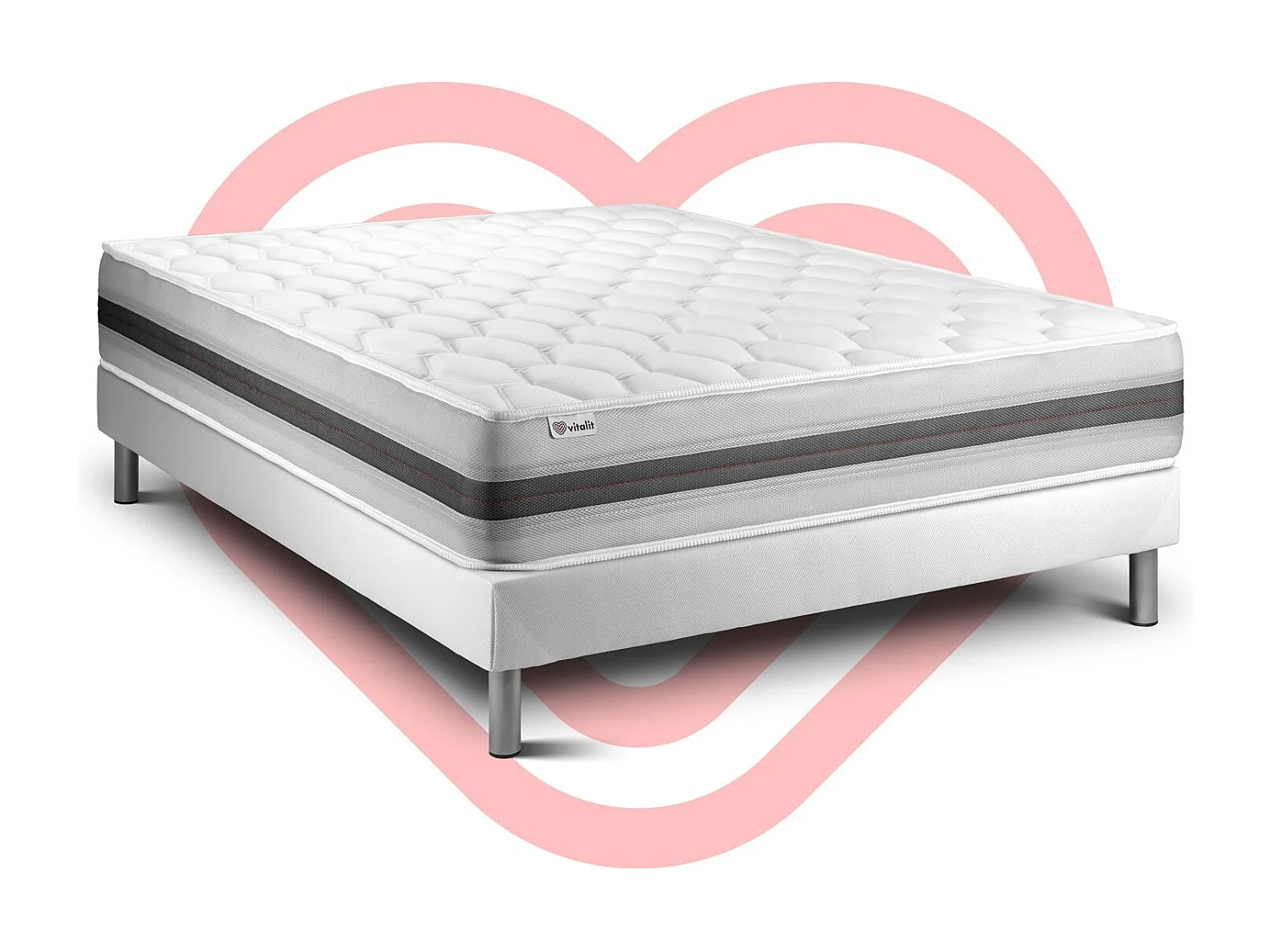 Ensemble Matelas Sommier 160x190 cm - Vitalspring Recover