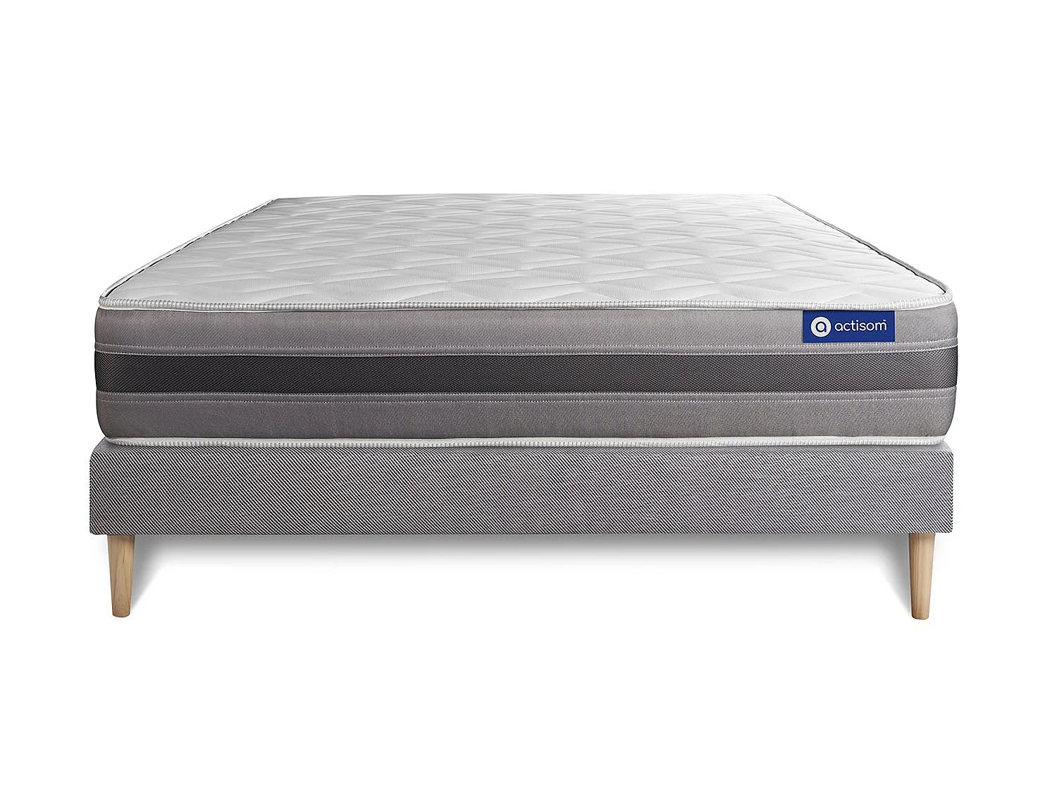 Lattenbodem en Actimemo relax matras 150x200cm , matrasdikte : 24 cm , traagschuim , vrij stevig, 5 comfortzones
