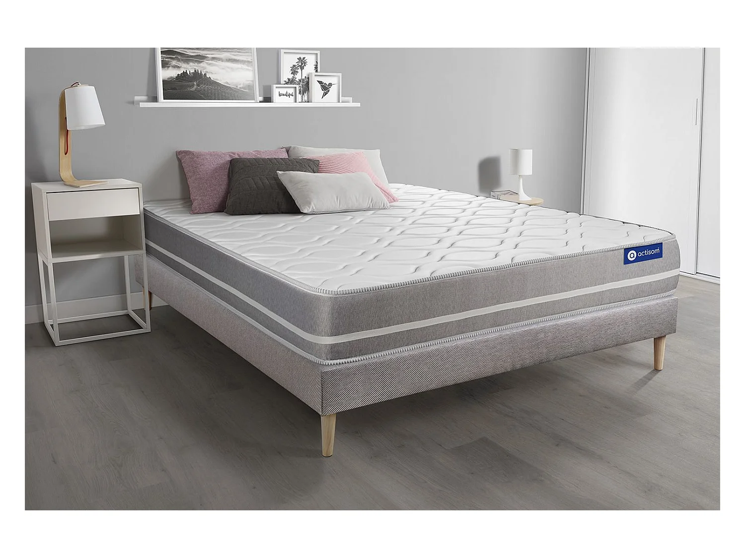 Ensemble Matelas Sommier 135x190 cm - Actimemo Touch