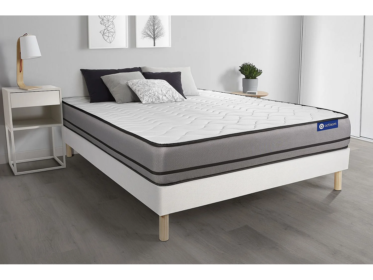 Ensemble Matelas Sommier 135x190 cm - Actilatex Night