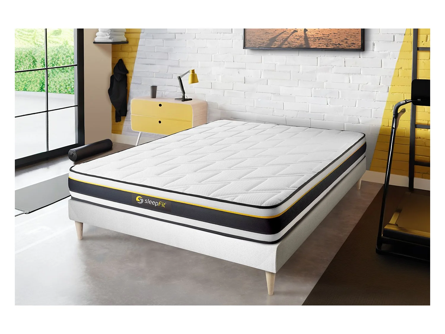 lattenbodem en SOFT matras 160x190cm , matrasdikte : 19 cm , HD schuim met microluchtcellen , zeer stevig, 3 comfortzones