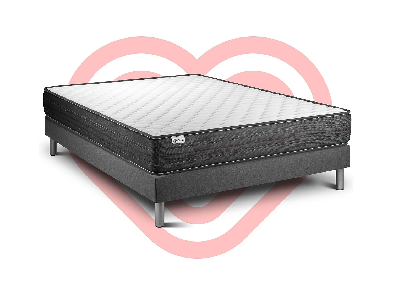 Ensemble Matelas Sommier 135x200 cm - Vitalpower