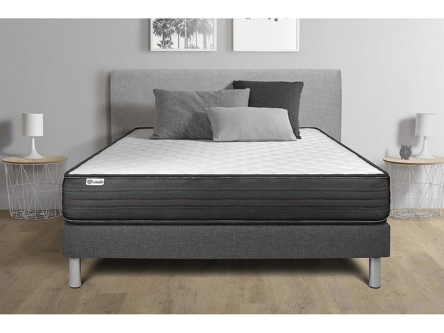 Ensemble Matelas Sommier 135x200 cm - Vitalpower