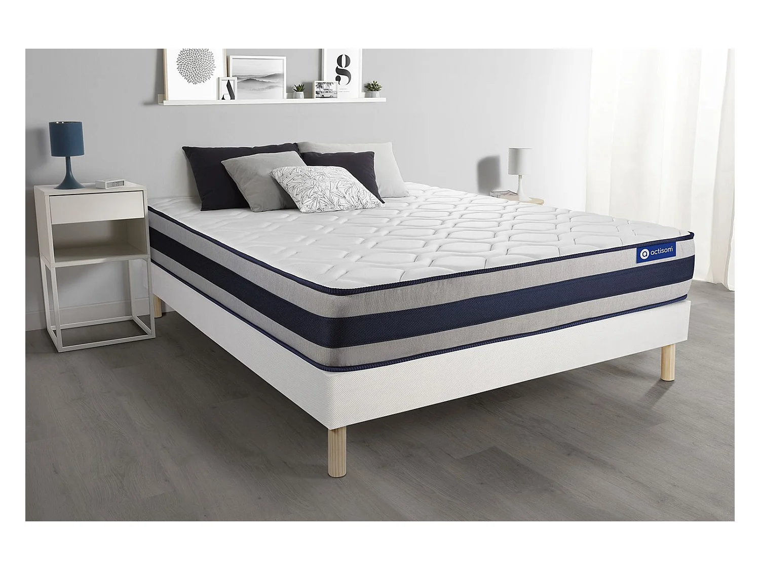 Ensemble Matelas Sommier 135x190 cm - Actilatex Ergo