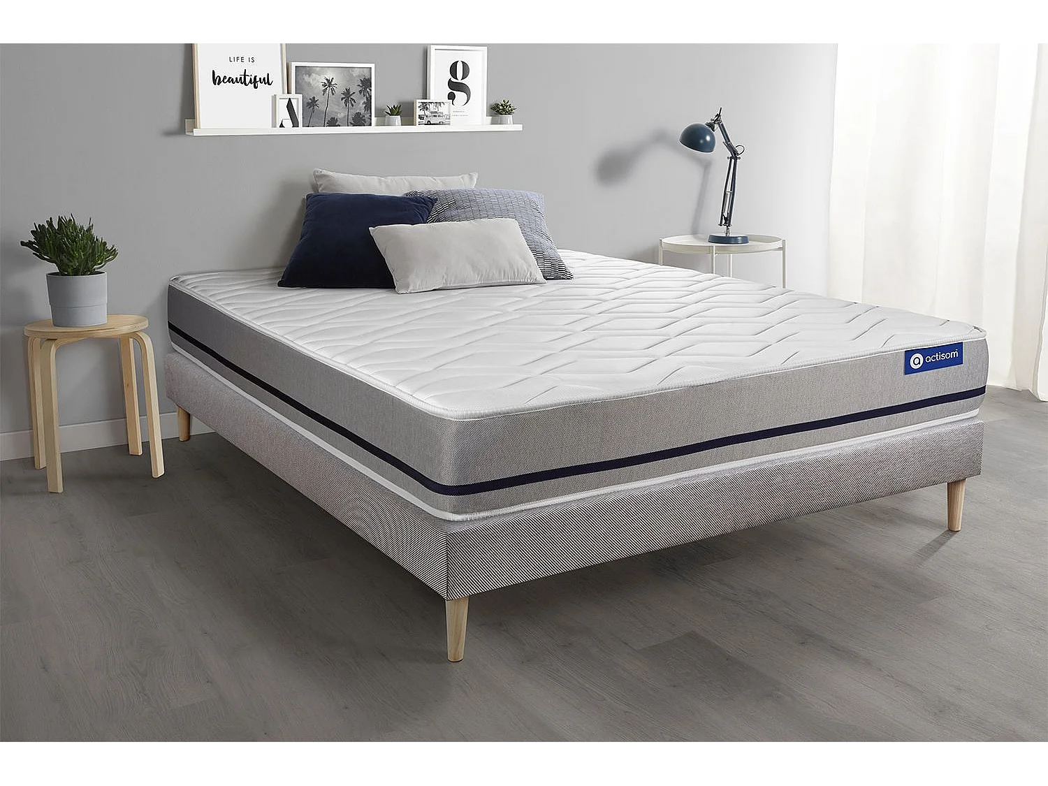 Ensemble Matelas Sommier 135x200 cm - Actimemo Soft