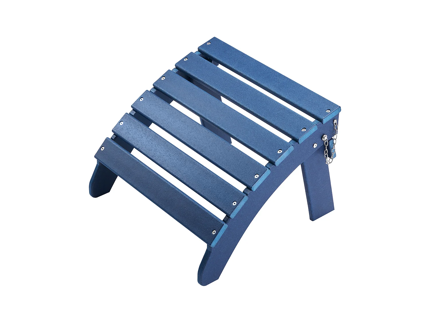 Pouf de Jardin, SucceBuy Ensemble de 2 Poufs Pliants Adirondack en PEHD de 47.5 x 48 x 35 cm, Bleu