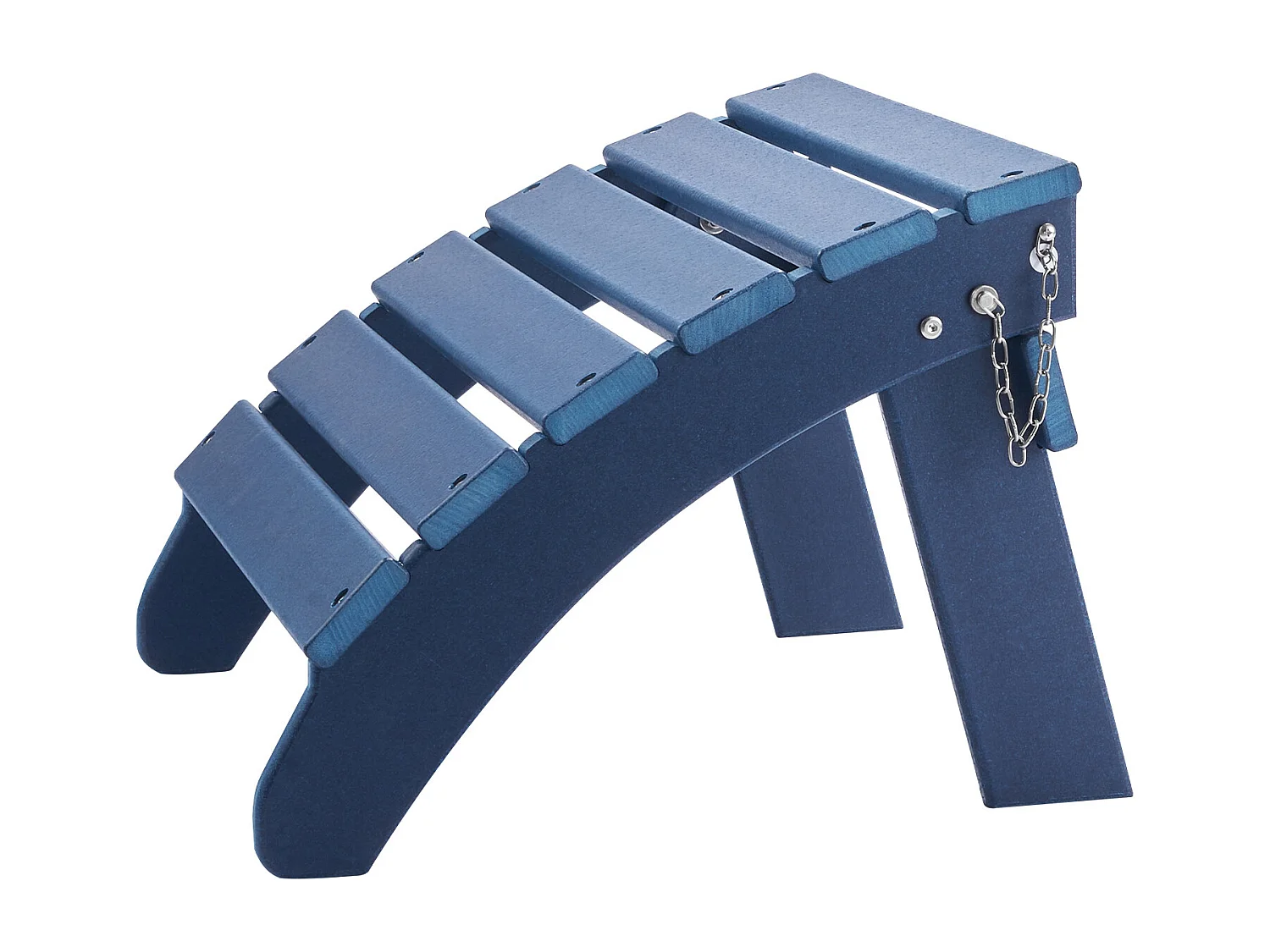 Pouf de Jardin, SucceBuy Ensemble de 2 Poufs Pliants Adirondack en PEHD de 47.5 x 48 x 35 cm, Bleu