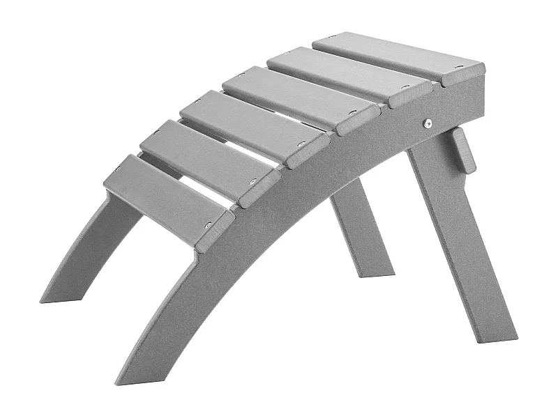 Pufe de Jardim, SucceBuy 54,7 x 48 x 37,7 cm, Pufe Dobrável Adirondack em HDPE, Cinzento