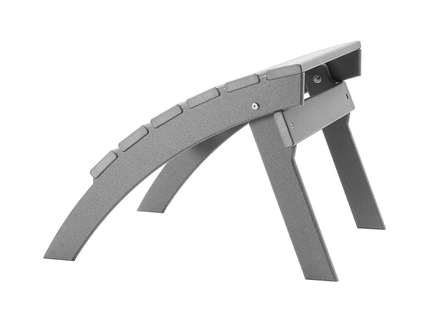 Pouf de Jardin, SucceBuy Pouf Adirondack Pliable en PEHD de 54.7 x 48 x 37.7 cm, Gris