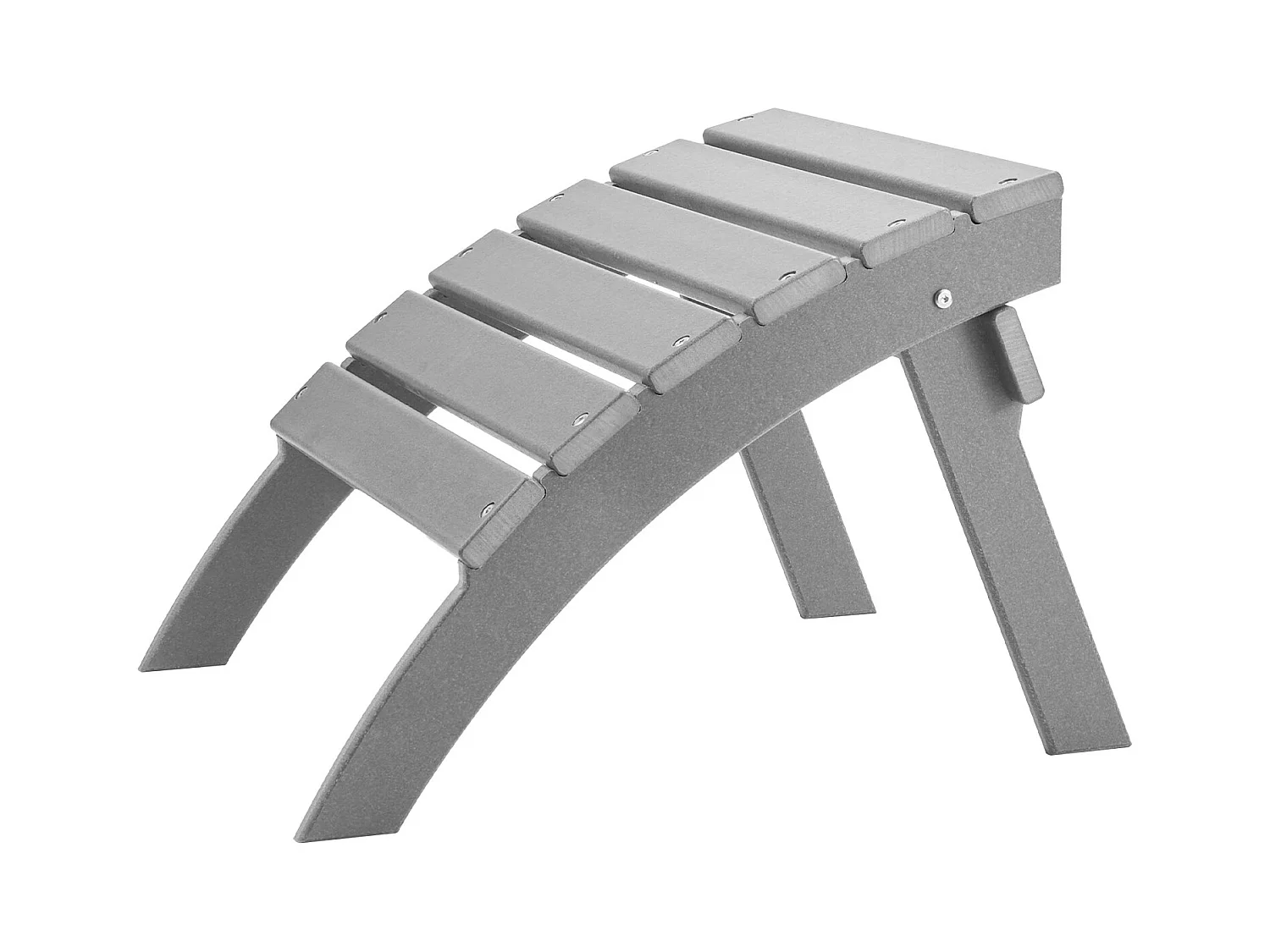 Pouf da Giardino, SucceBuy 54,7 x 48 x 37,7 cm, Pouf Pieghevole Adirondack in HDPE, Grigio
