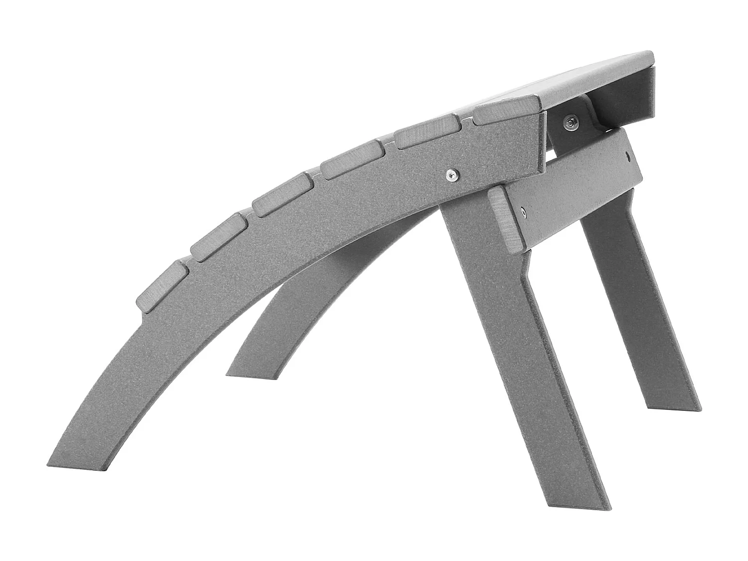 Pouf de Jardin, SucceBuy Pouf Adirondack Pliable en PEHD de 54.7 x 48 x 37.7 cm, Gris