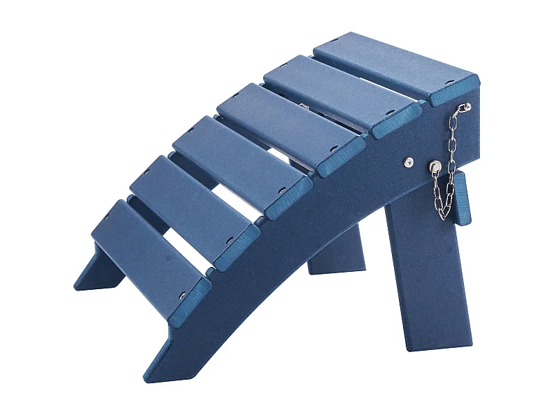 Banco de Jardim, SucceBuy Banco Adirondack Dobrável em PEHD 40x48x33 cm, Apoio de Pés Resistente às Intempéries, Ideal para Alpendre Exterior, Piscina, Azul