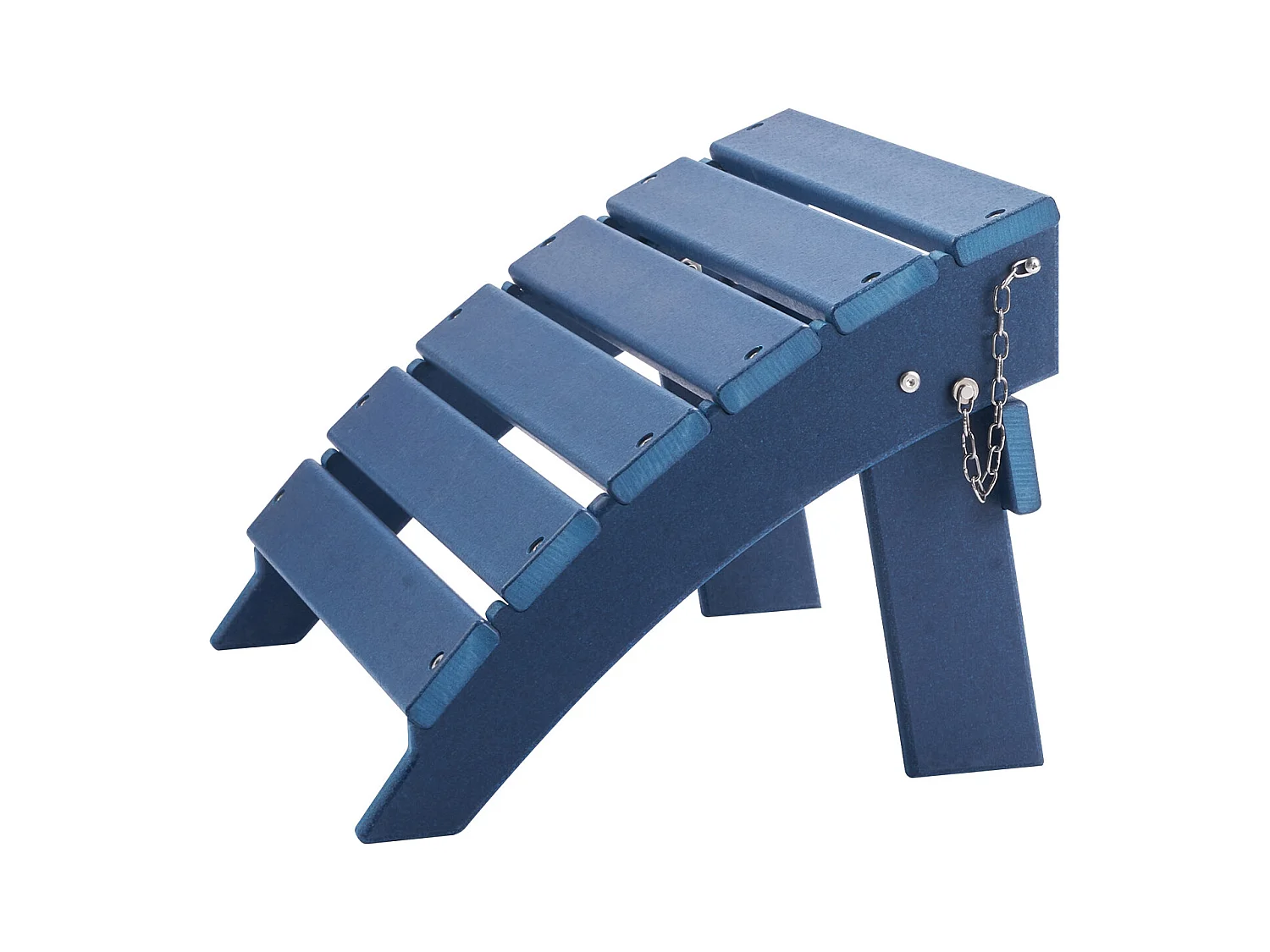 Pouf de Jardin, SucceBuy Pouf Adirondack Pliable en PEHD 40x48x33 cm, Repose-pieds Résistant aux Intempéries, Idéal pour Porche Extérieur, Piscine, Bleu