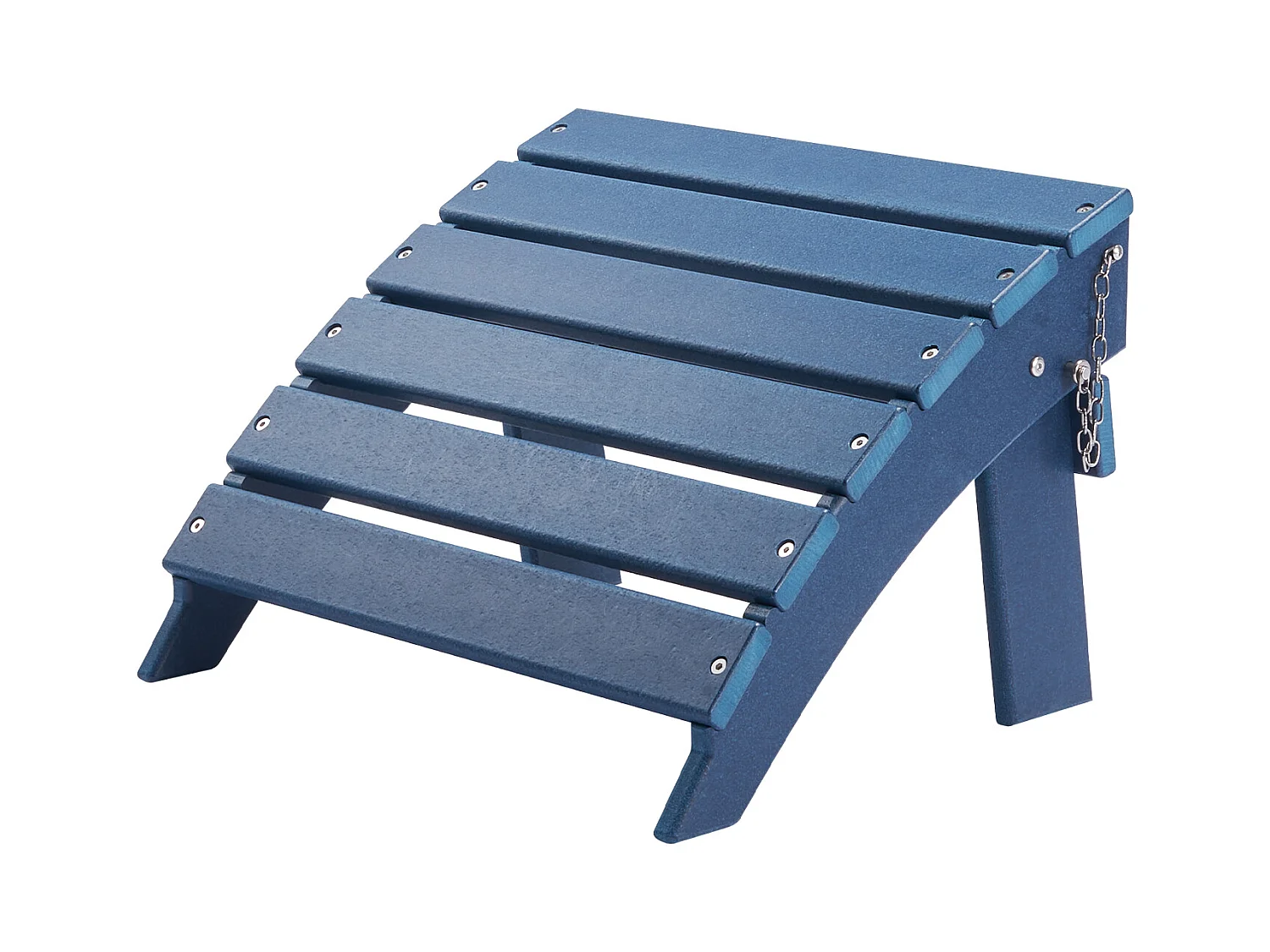 Pouf de Jardin, SucceBuy Pouf Adirondack Pliable en PEHD 40x48x33 cm, Repose-pieds Résistant aux Intempéries, Idéal pour Porche Extérieur, Piscine, Bleu