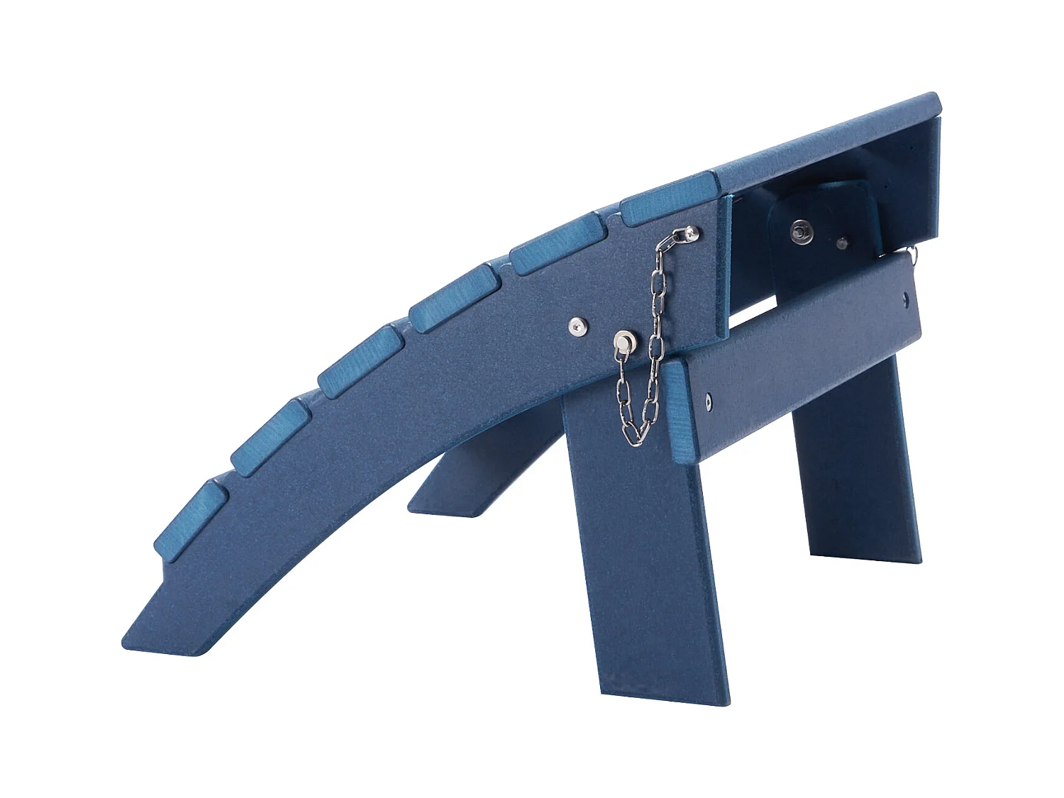 Pouf de Jardin, SucceBuy Pouf Adirondack Pliable en PEHD 40x48x33 cm, Repose-pieds Résistant aux Intempéries, Idéal pour Porche Extérieur, Piscine, Bleu